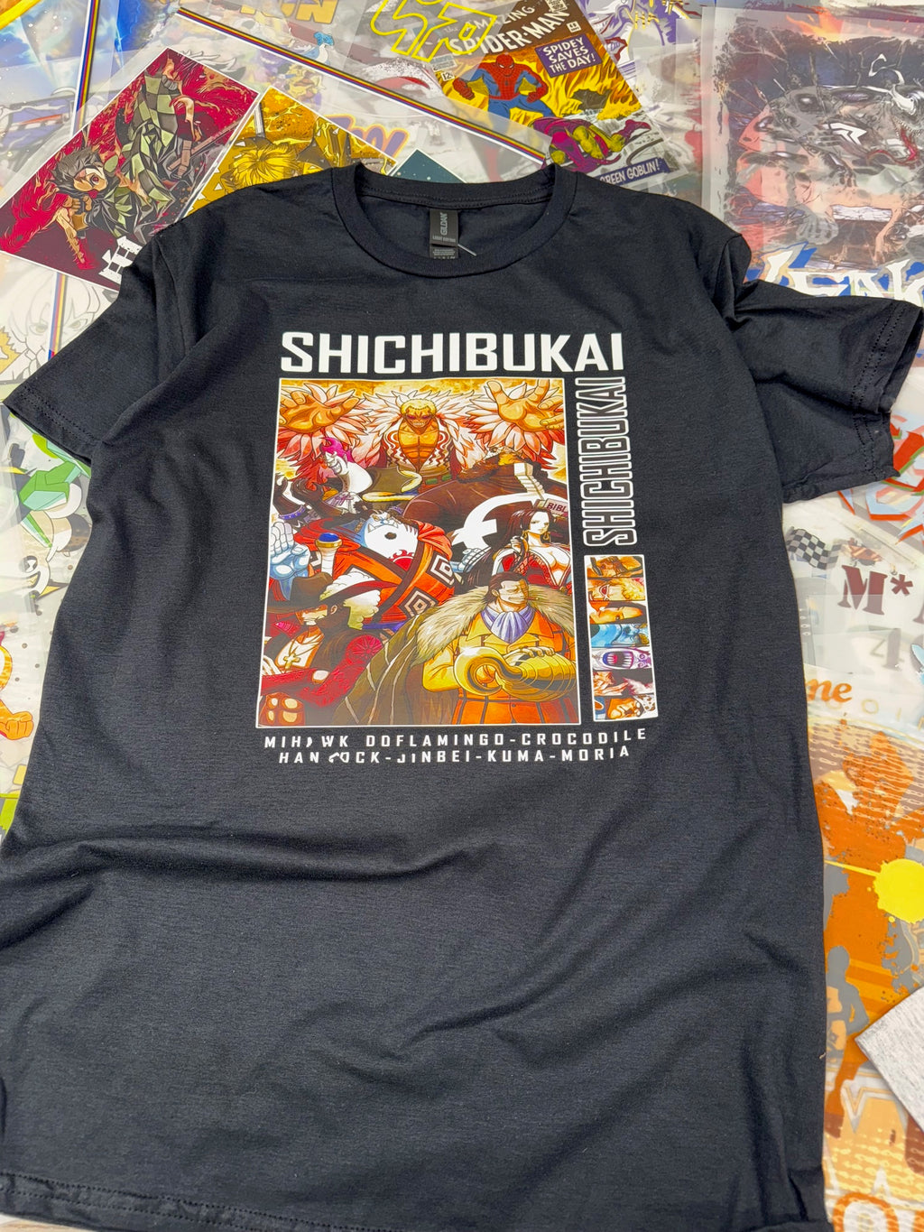 ONE PIECE SHICHIBUKAI ANIME BLACK T SHIRT