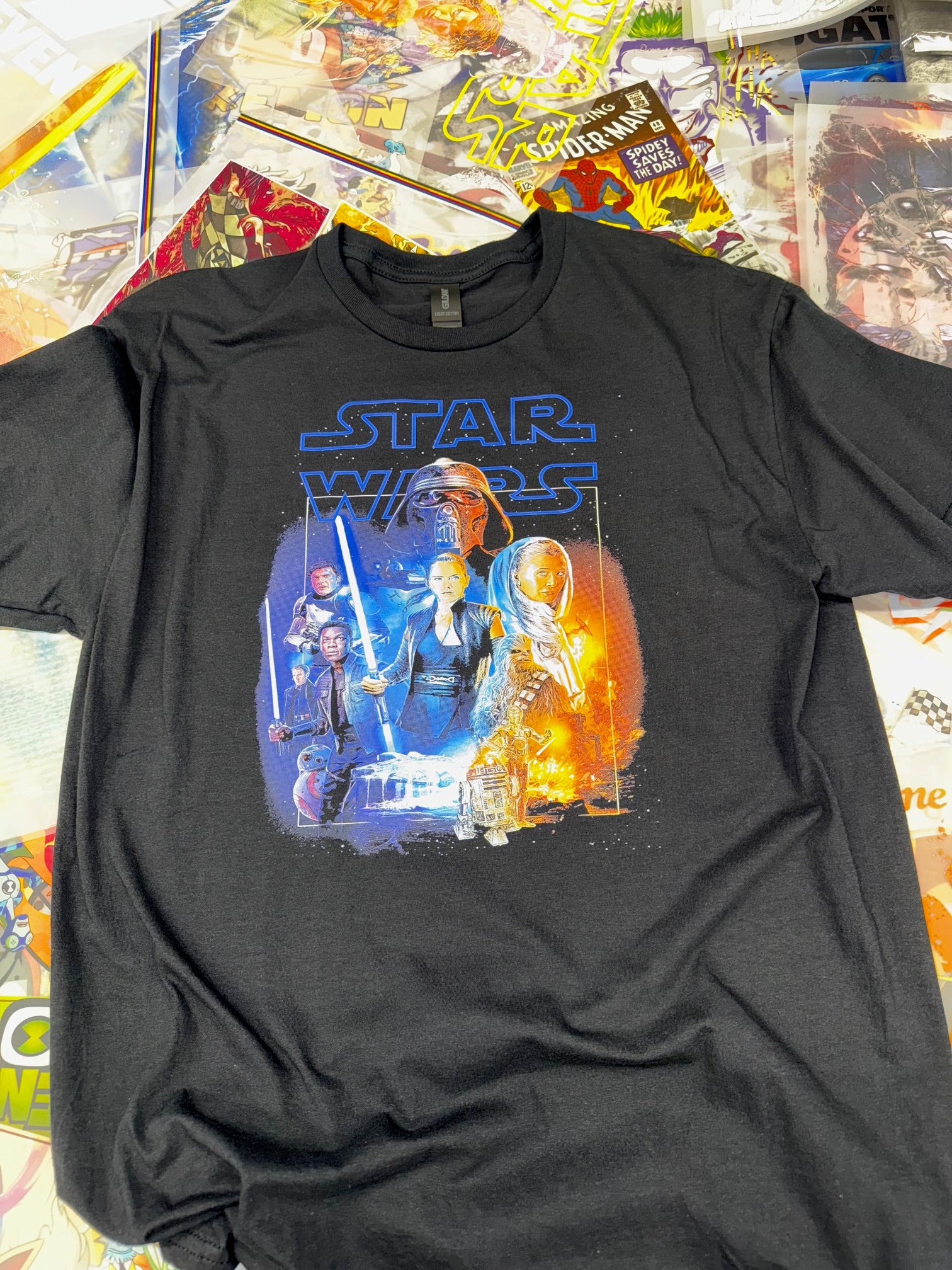 STAR WARS THE FORCE AWAKENS BLACK T SHIRT