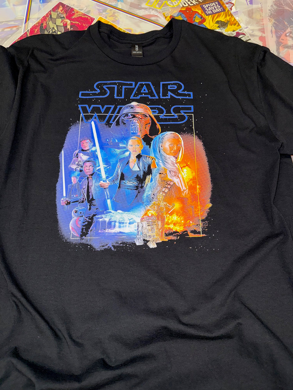 STAR WARS THE FORCE AWAKENS BLACK T SHIRT