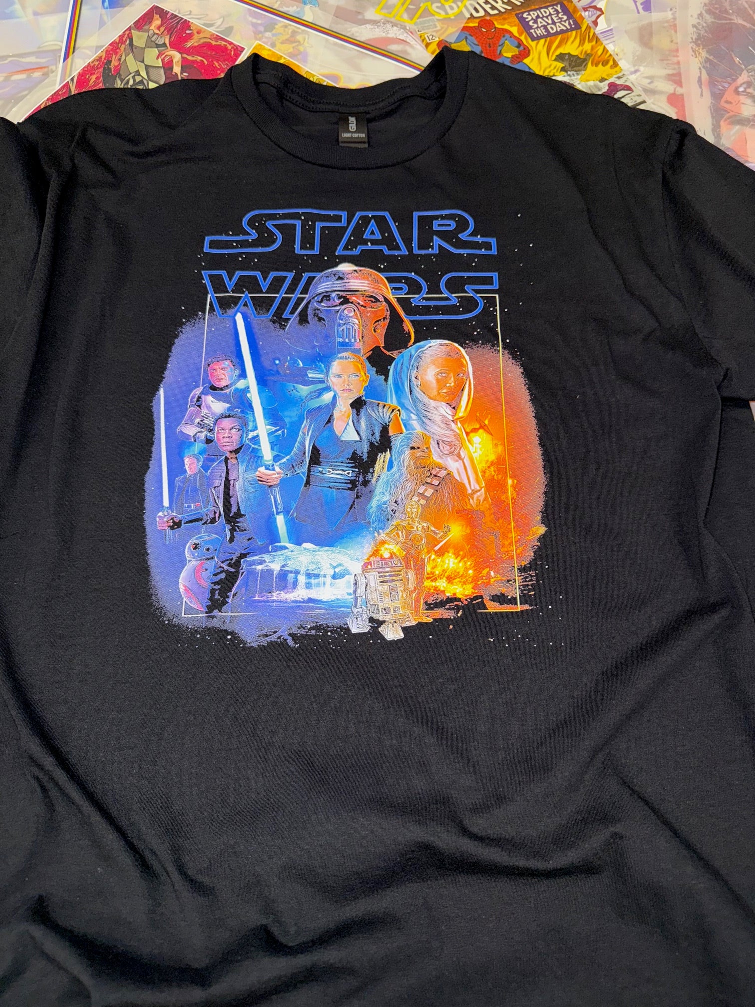 STAR WARS THE FORCE AWAKENS BLACK T SHIRT