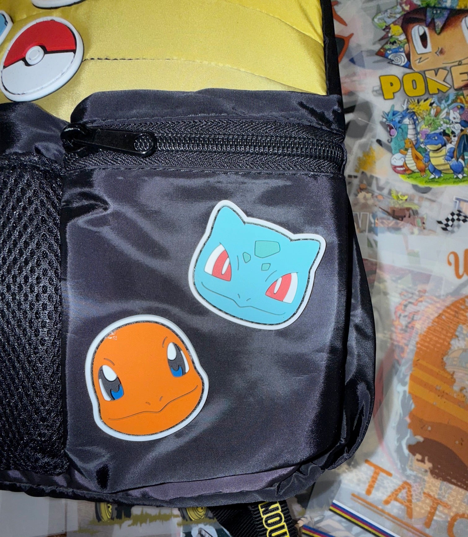 POKEMON PADDED BLACK AND YELLOW MINI BACKPACK