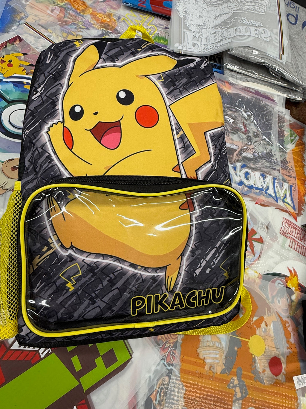POKEMON PIKACHU BLACK AND YELLOW BACKPACK