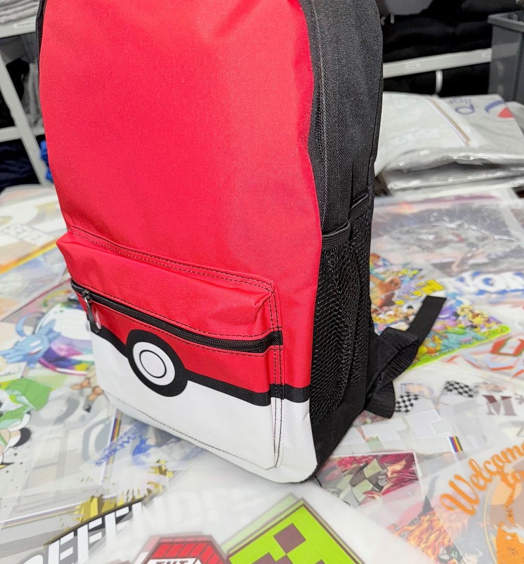 POKEMON CLASSIC RED AND WHITE BACKPACK