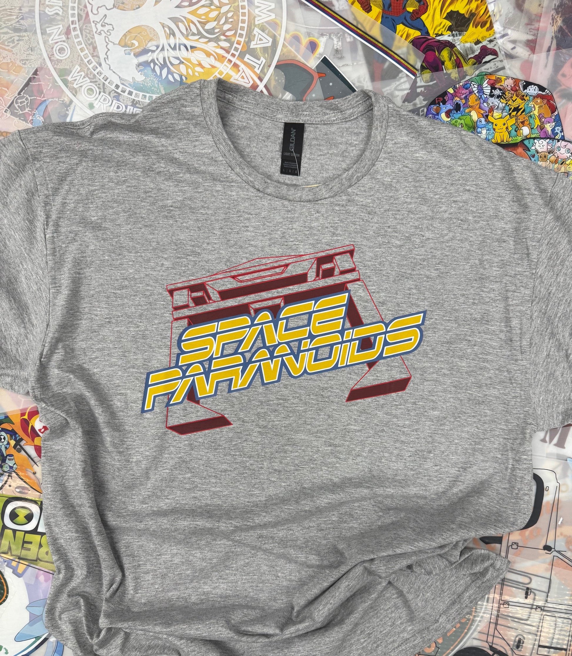 TRON THE MOVIE SPACE PARANOIDS  GREY T SHIRT