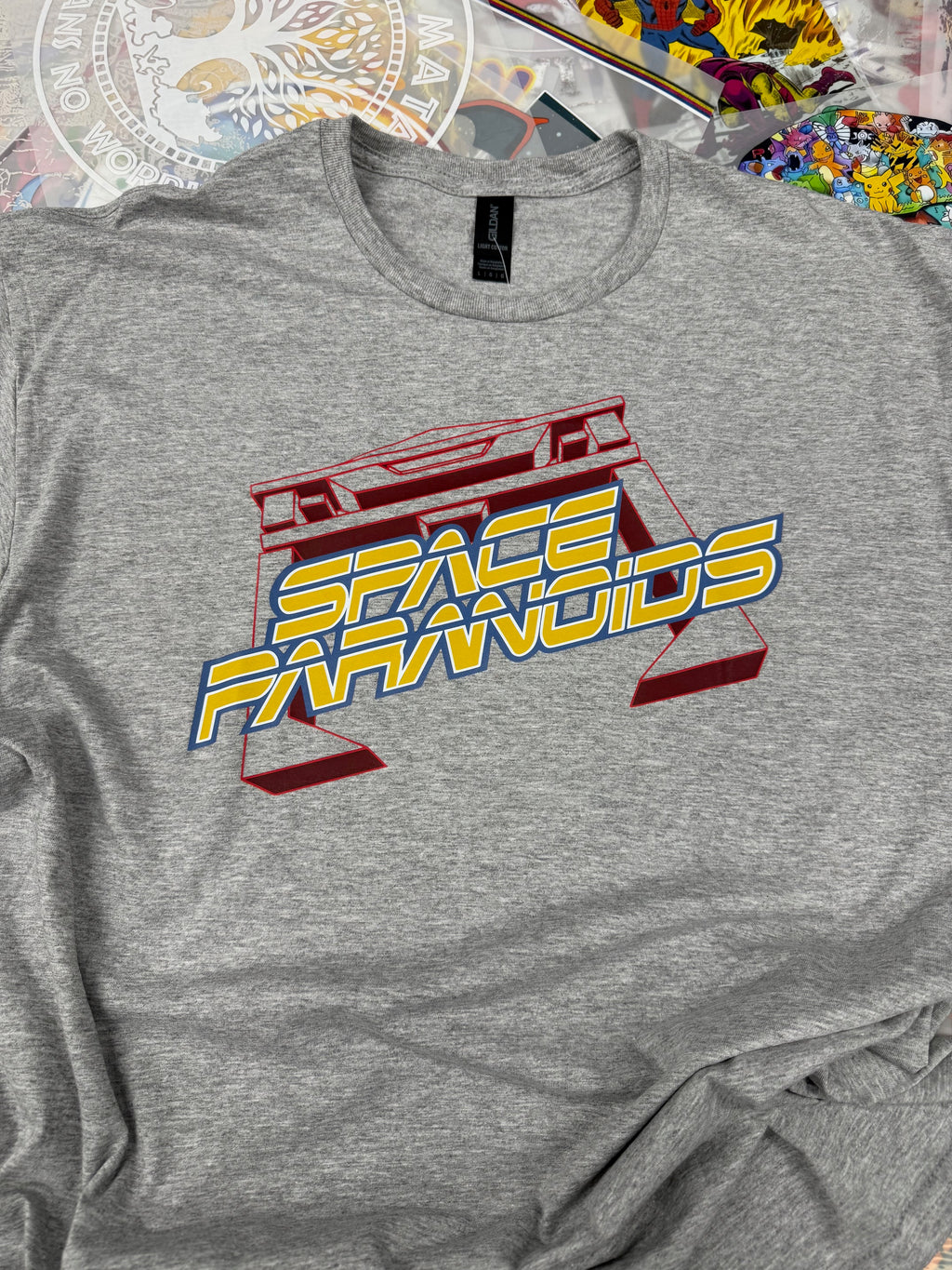 TRON THE MOVIE SPACE PARANOIDS  GREY T SHIRT