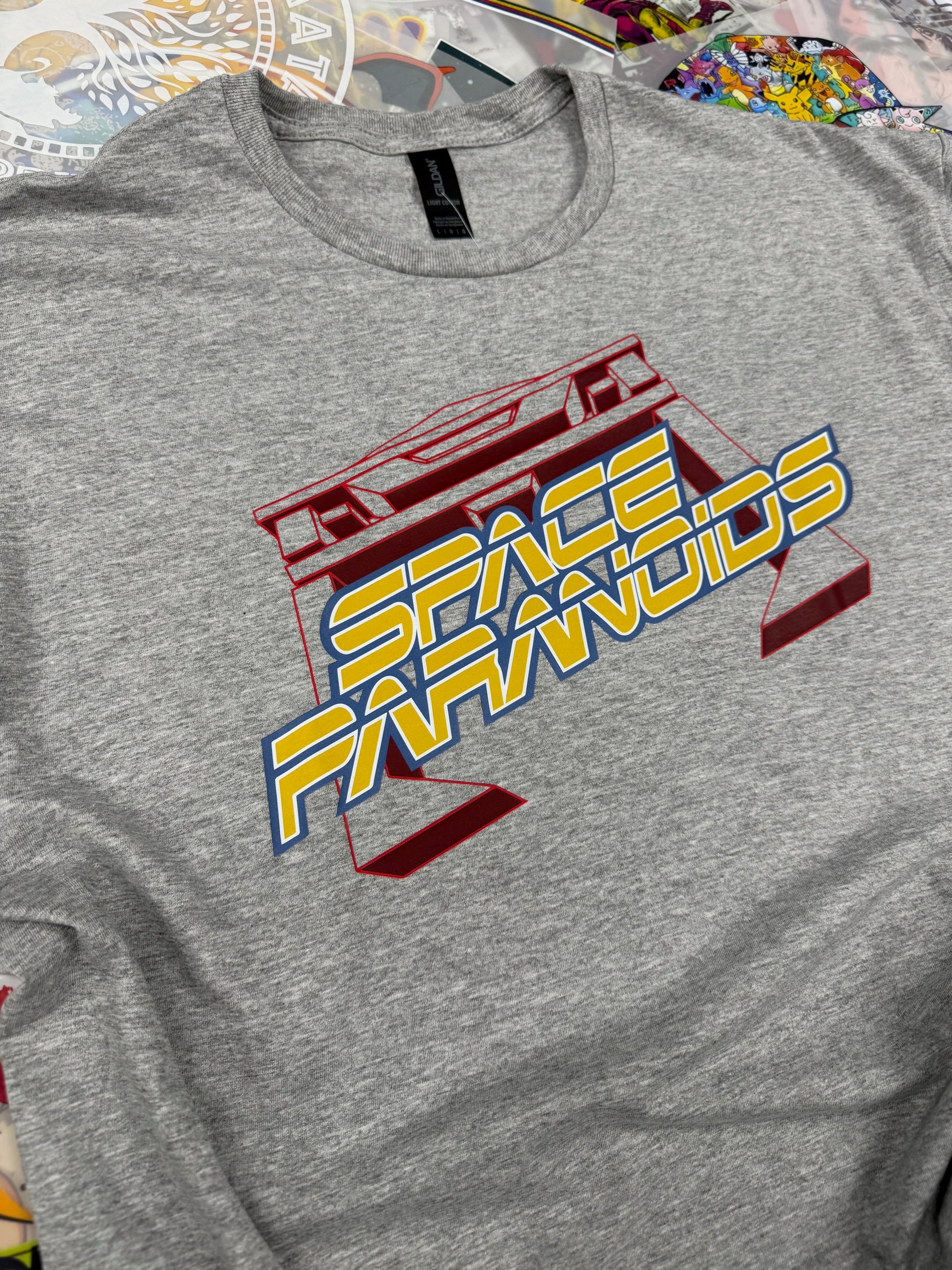 TRON THE MOVIE SPACE PARANOIDS  GREY T SHIRT