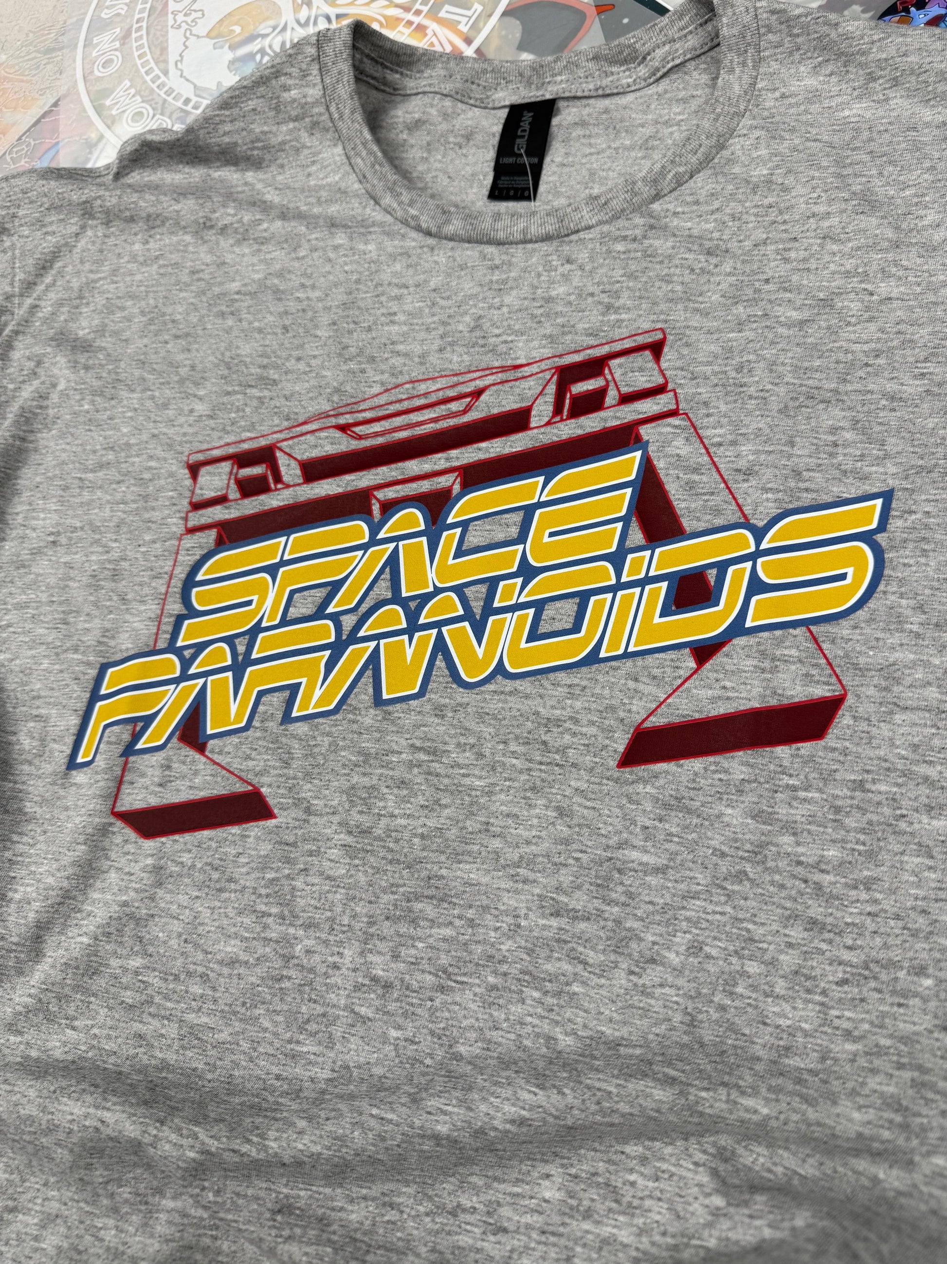 TRON THE MOVIE SPACE PARANOIDS  GREY T SHIRT