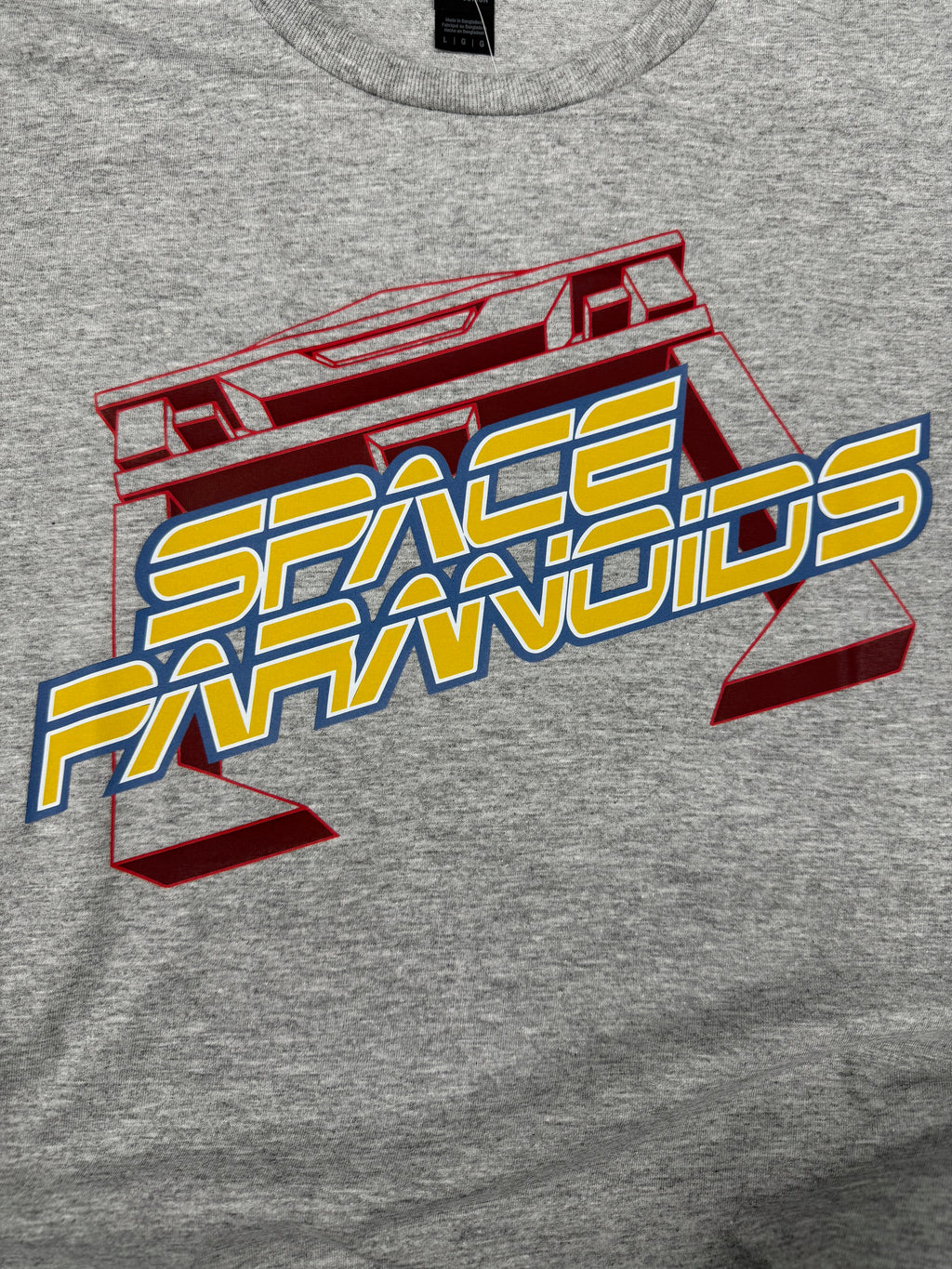 TRON THE MOVIE SPACE PARANOIDS  GREY T SHIRT