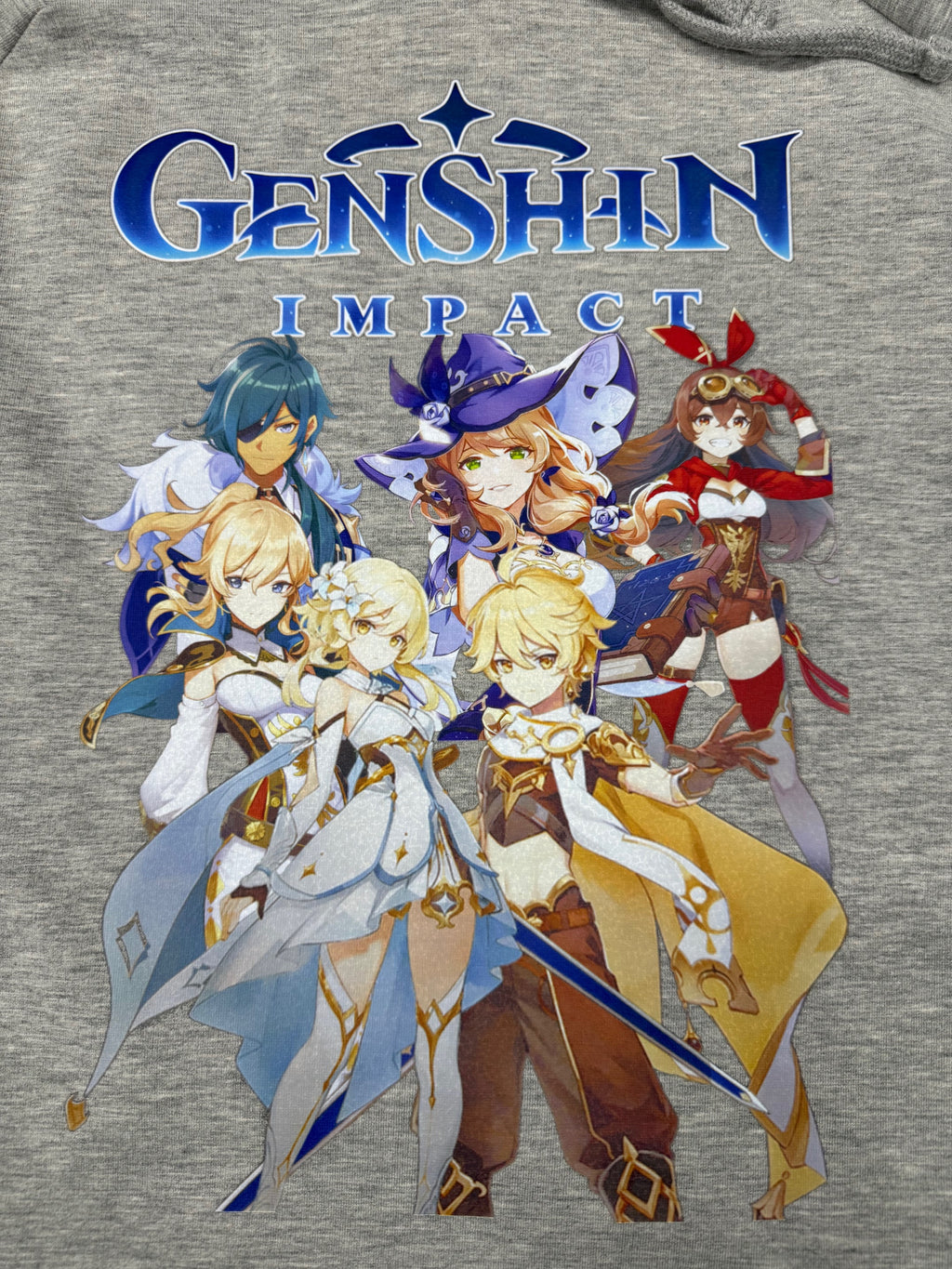 GENSHIN IMPACT GAMERS CROPPED GREY HOODIE