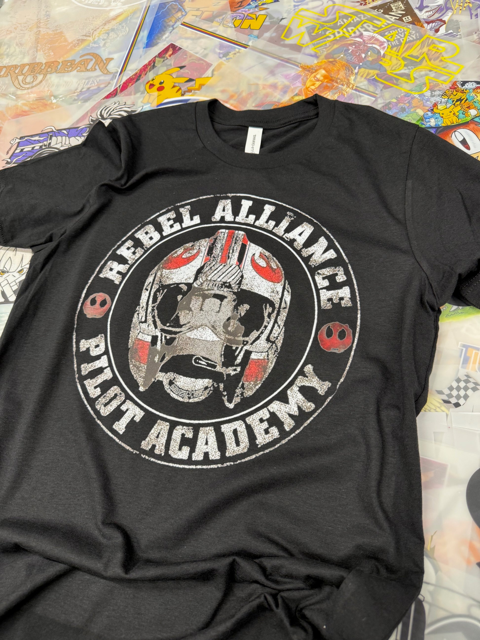 STAR WARS REBEL ALLIANCE PILOT ACADEMY BLACK T SHIRT