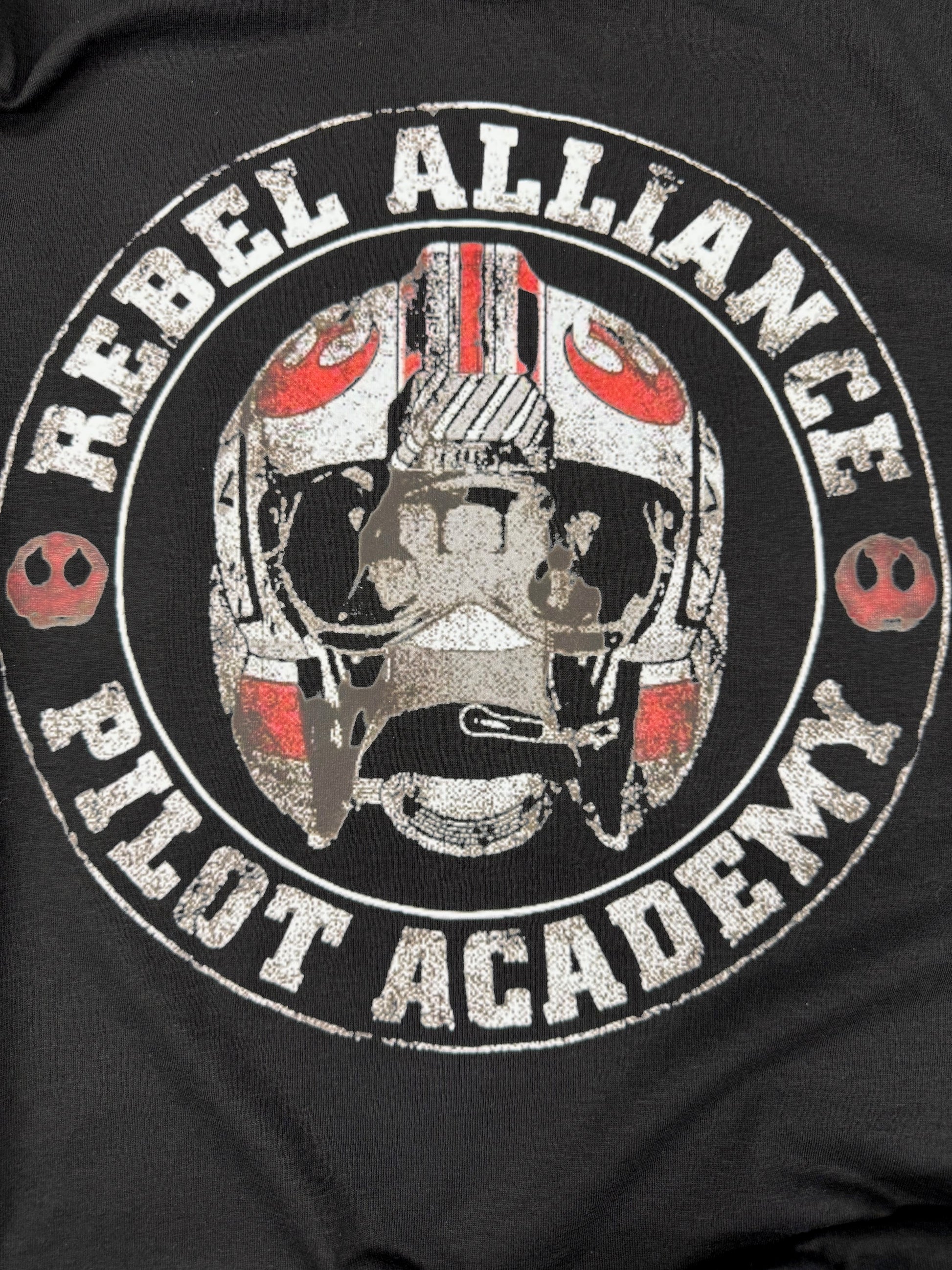 STAR WARS REBEL ALLIANCE PILOT ACADEMY BLACK T SHIRT