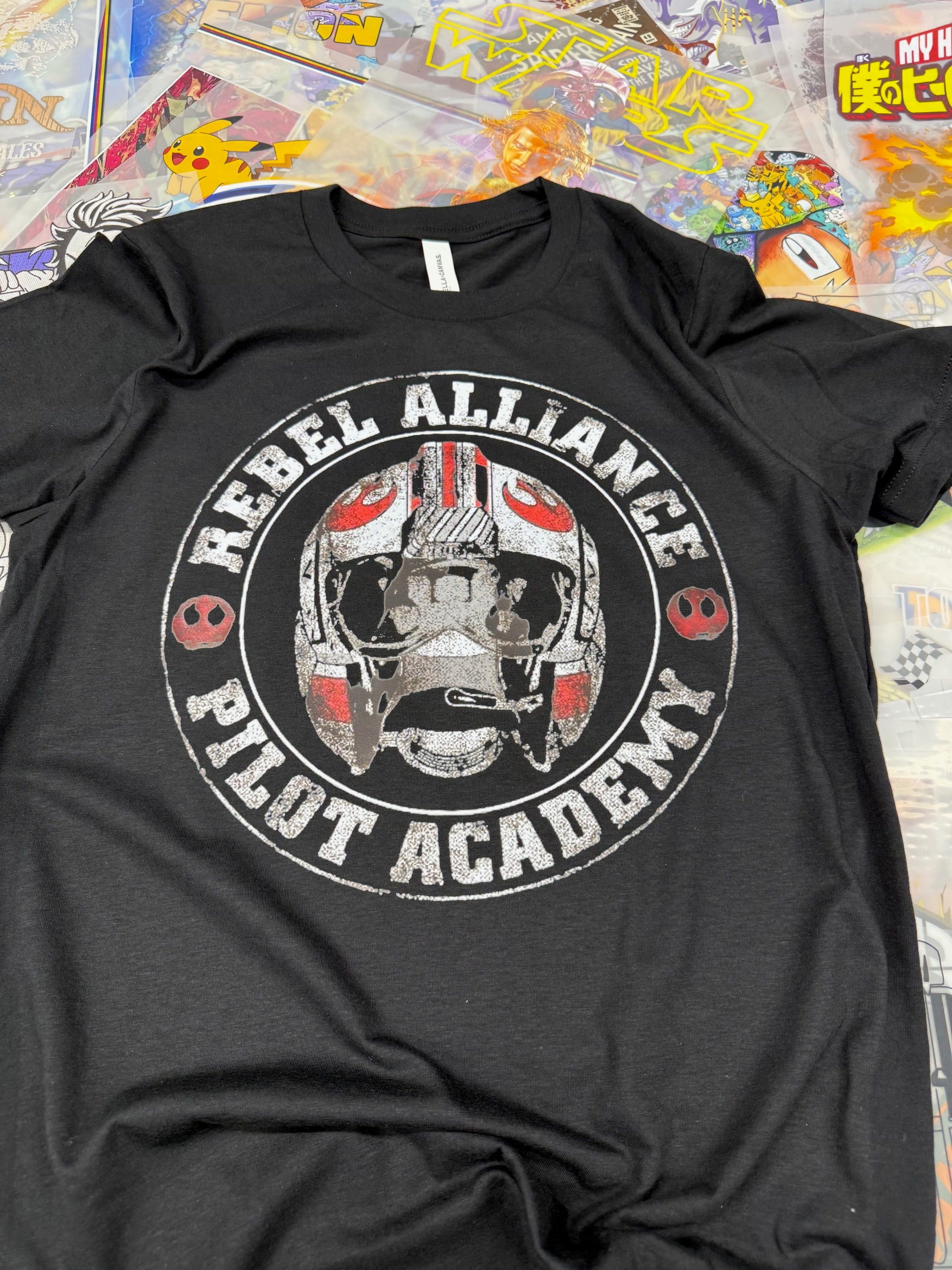 STAR WARS REBEL ALLIANCE PILOT ACADEMY BLACK T SHIRT