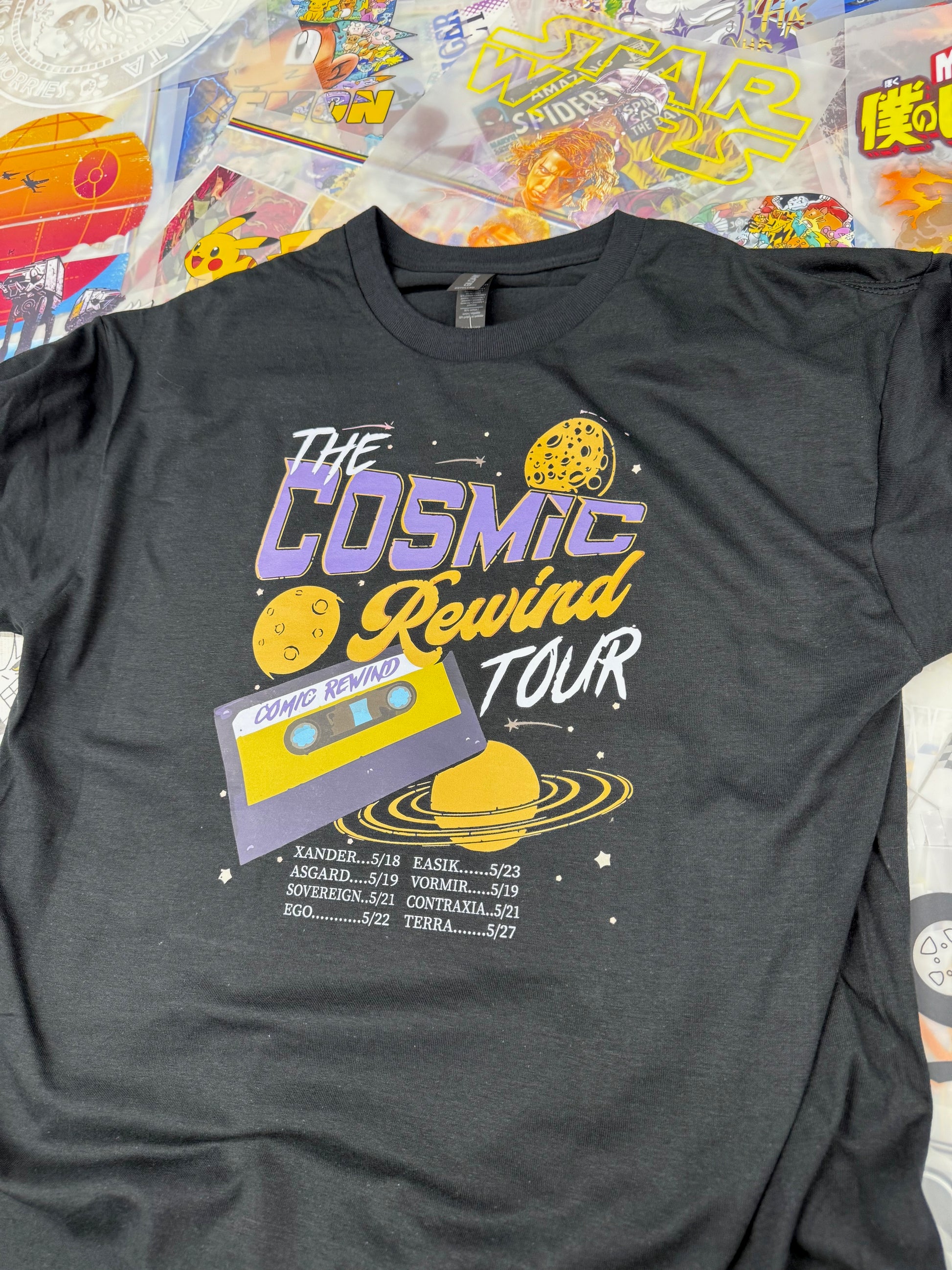 GUARDIANS OF THE GALAXY COSMIC TOUR BLACK T SHIRT