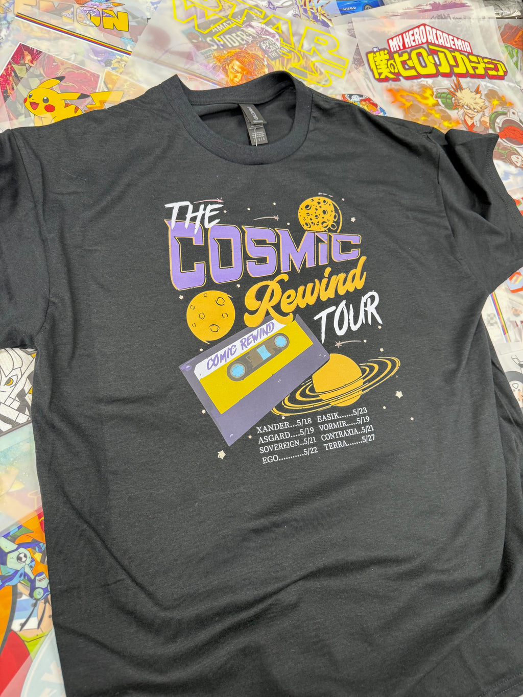 GUARDIANS OF THE GALAXY COSMIC TOUR BLACK T SHIRT
