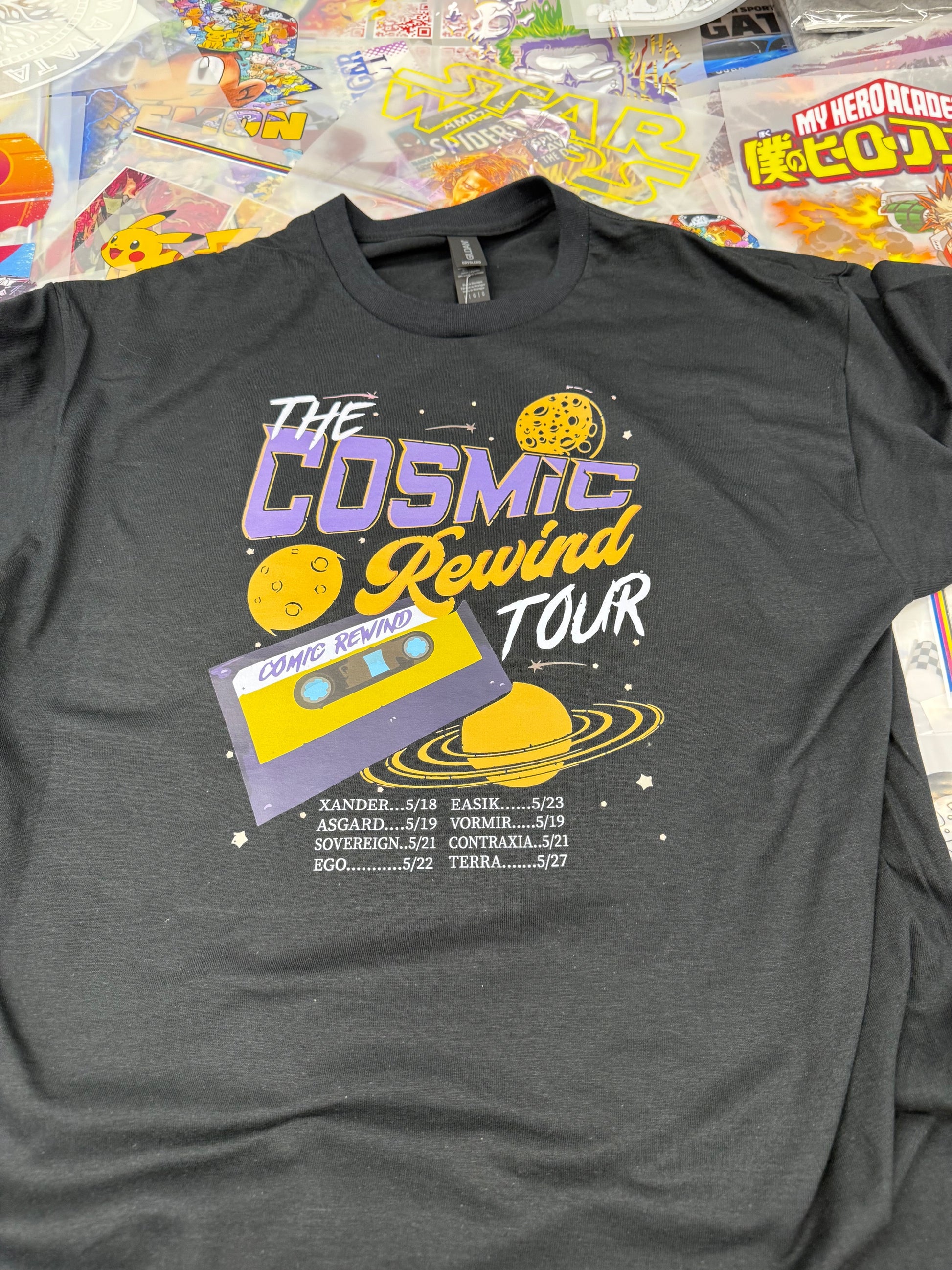 GUARDIANS OF THE GALAXY COSMIC TOUR BLACK T SHIRT