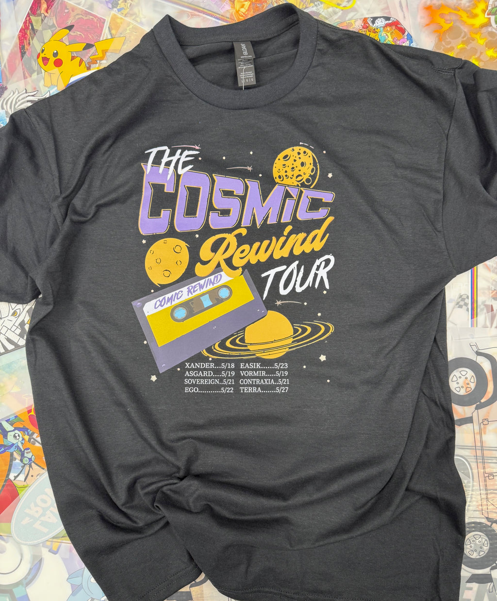 GUARDIANS OF THE GALAXY COSMIC TOUR BLACK T SHIRT