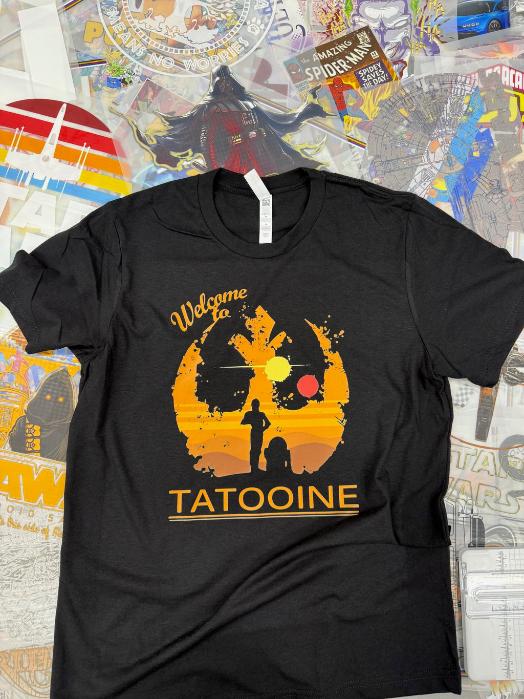 STAR WARS TATOOINE BLACK T SHIRT