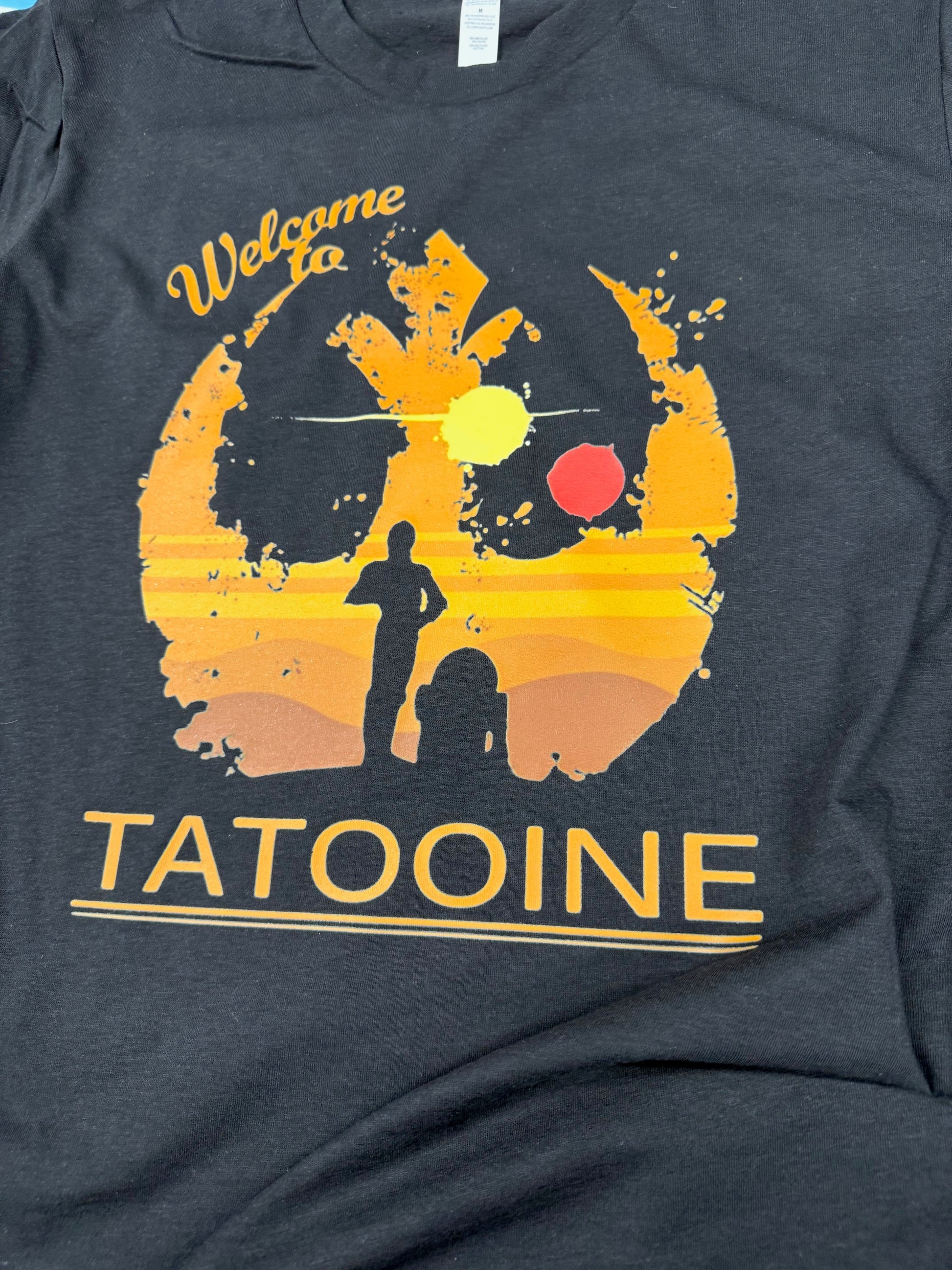 STAR WARS TATOOINE BLACK T SHIRT
