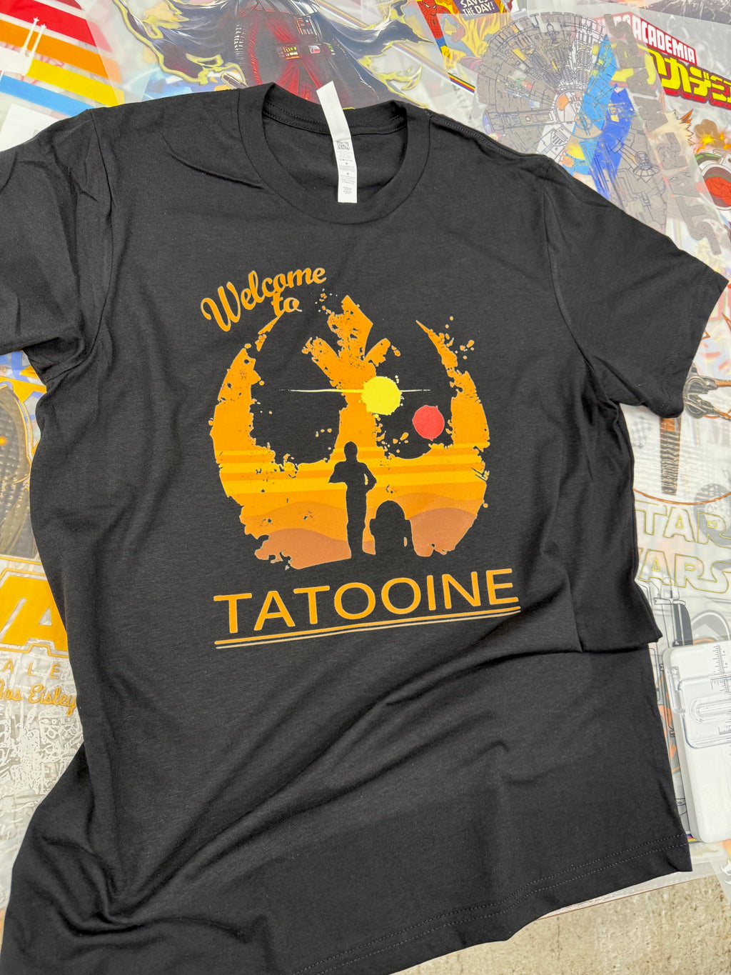 STAR WARS TATOOINE BLACK T SHIRT