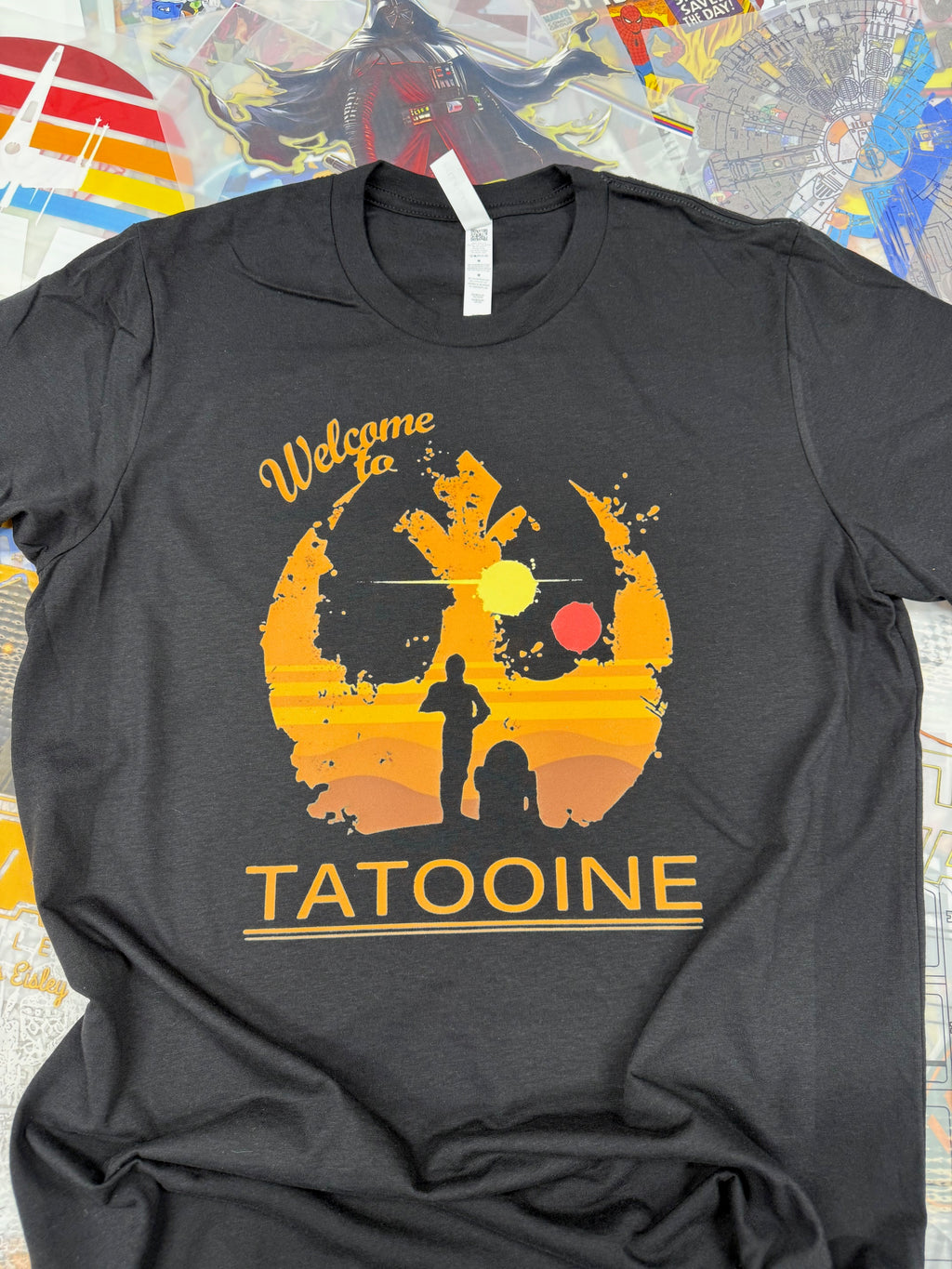 STAR WARS TATOOINE BLACK T SHIRT