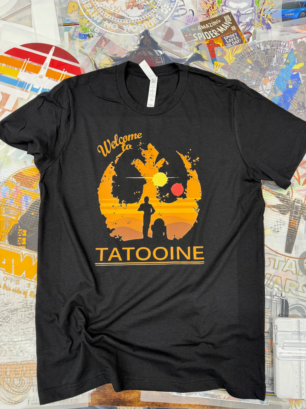 STAR WARS TATOOINE BLACK T SHIRT