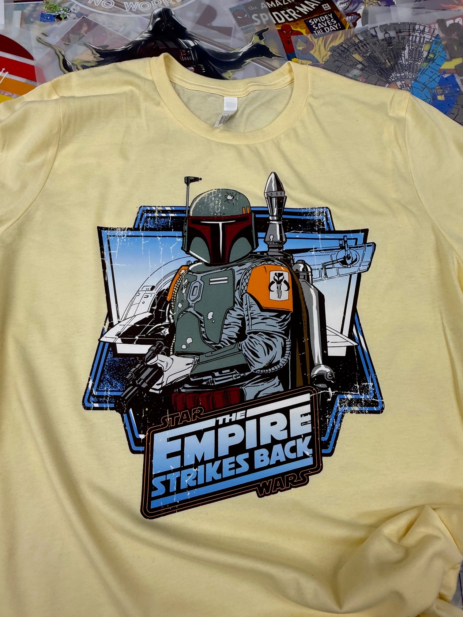 STAR WARS EMPIRE STRIKES BACK YELLOW T SHIRT