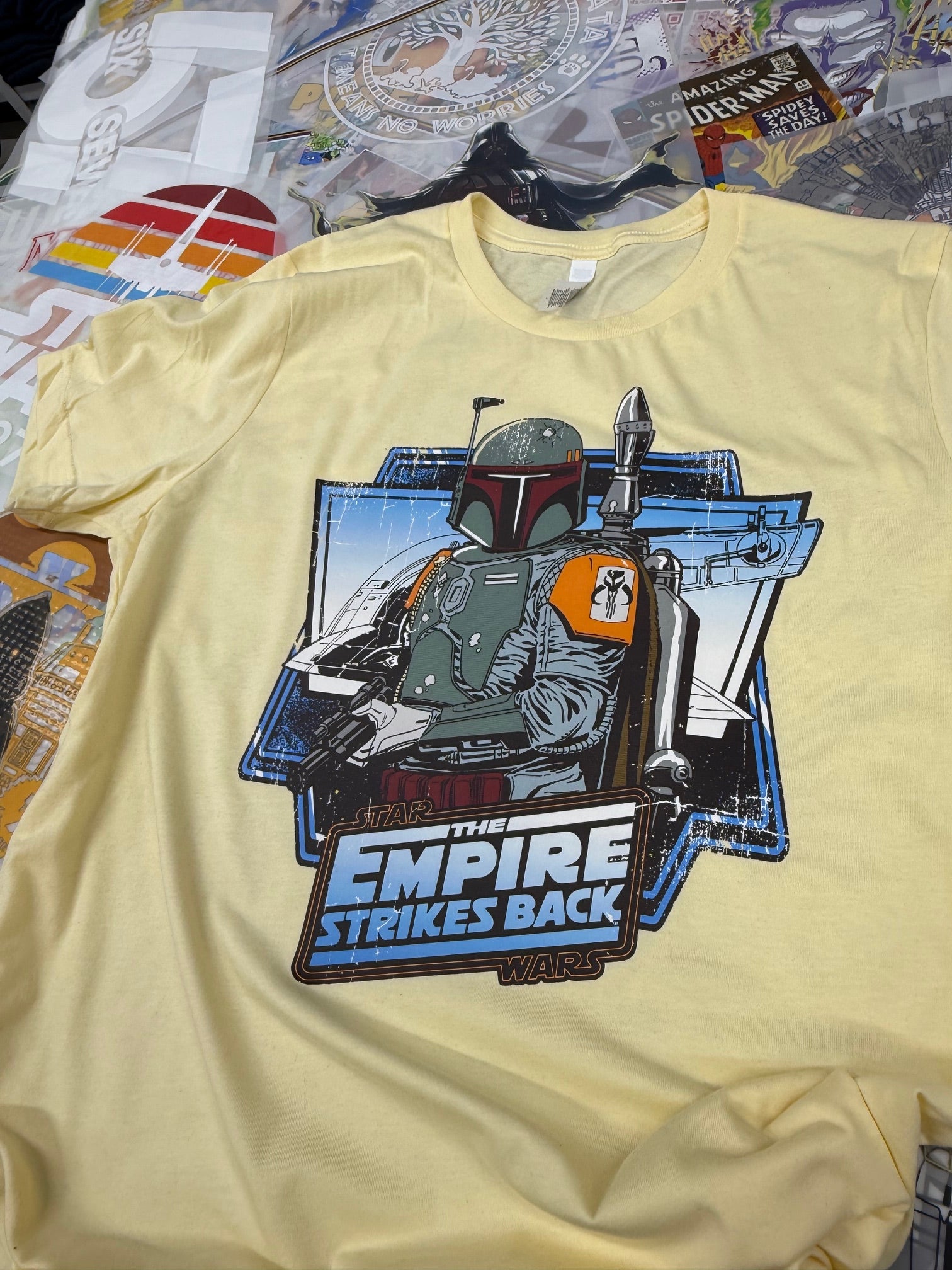 STAR WARS EMPIRE STRIKES BACK YELLOW T SHIRT