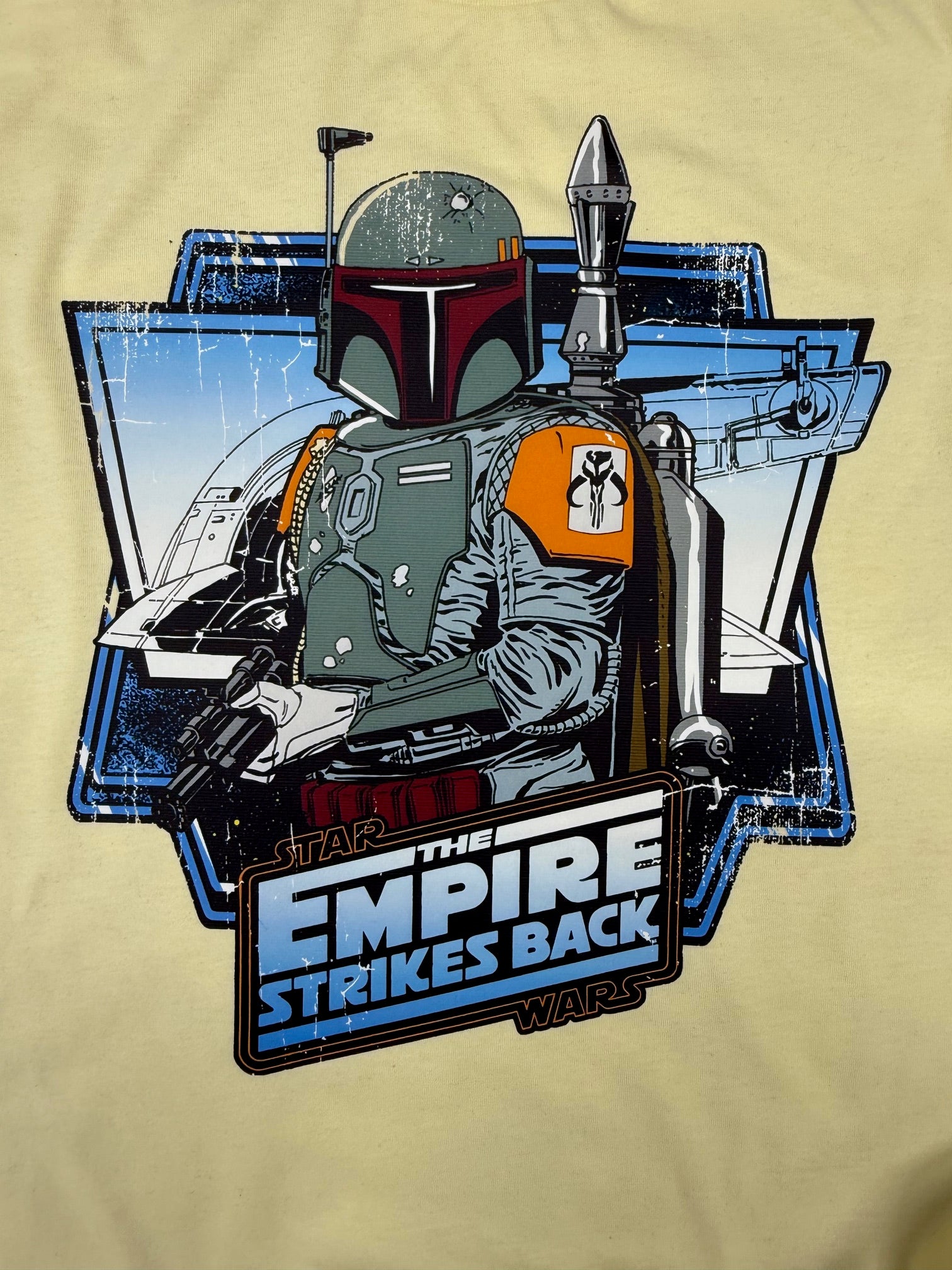 STAR WARS EMPIRE STRIKES BACK YELLOW T SHIRT