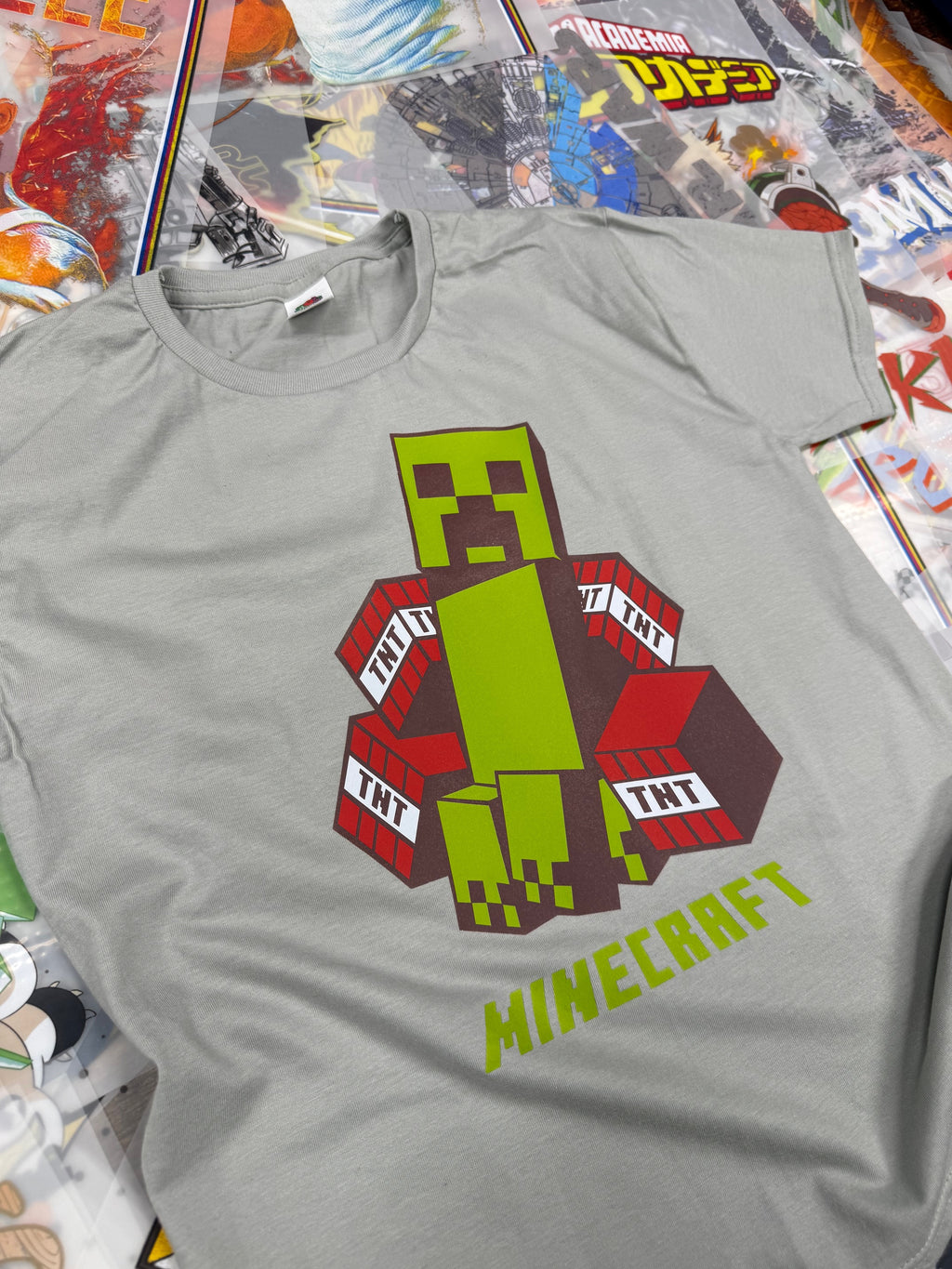 MINECRAFT GREY KIDS T SHIRT