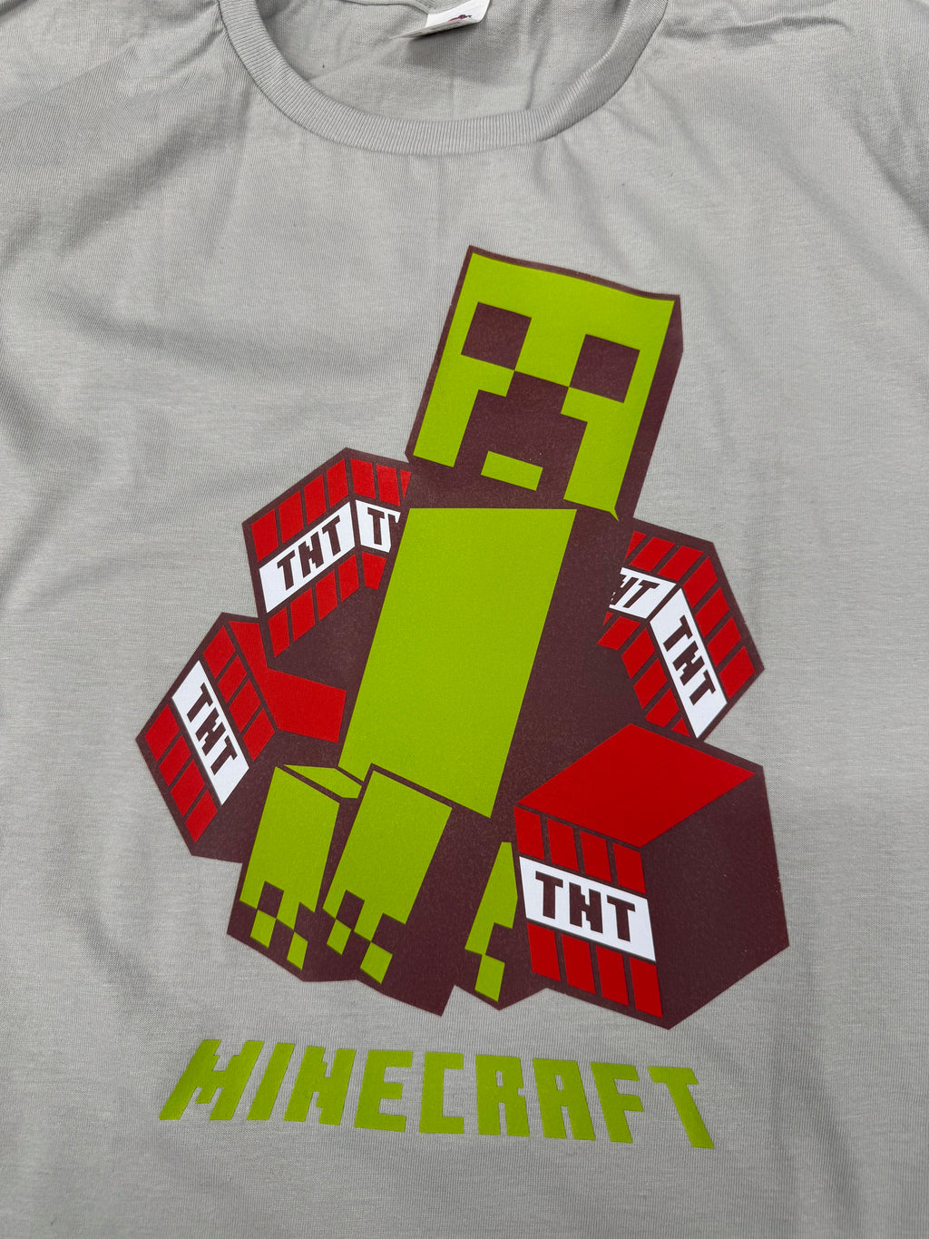MINECRAFT GREY KIDS T SHIRT