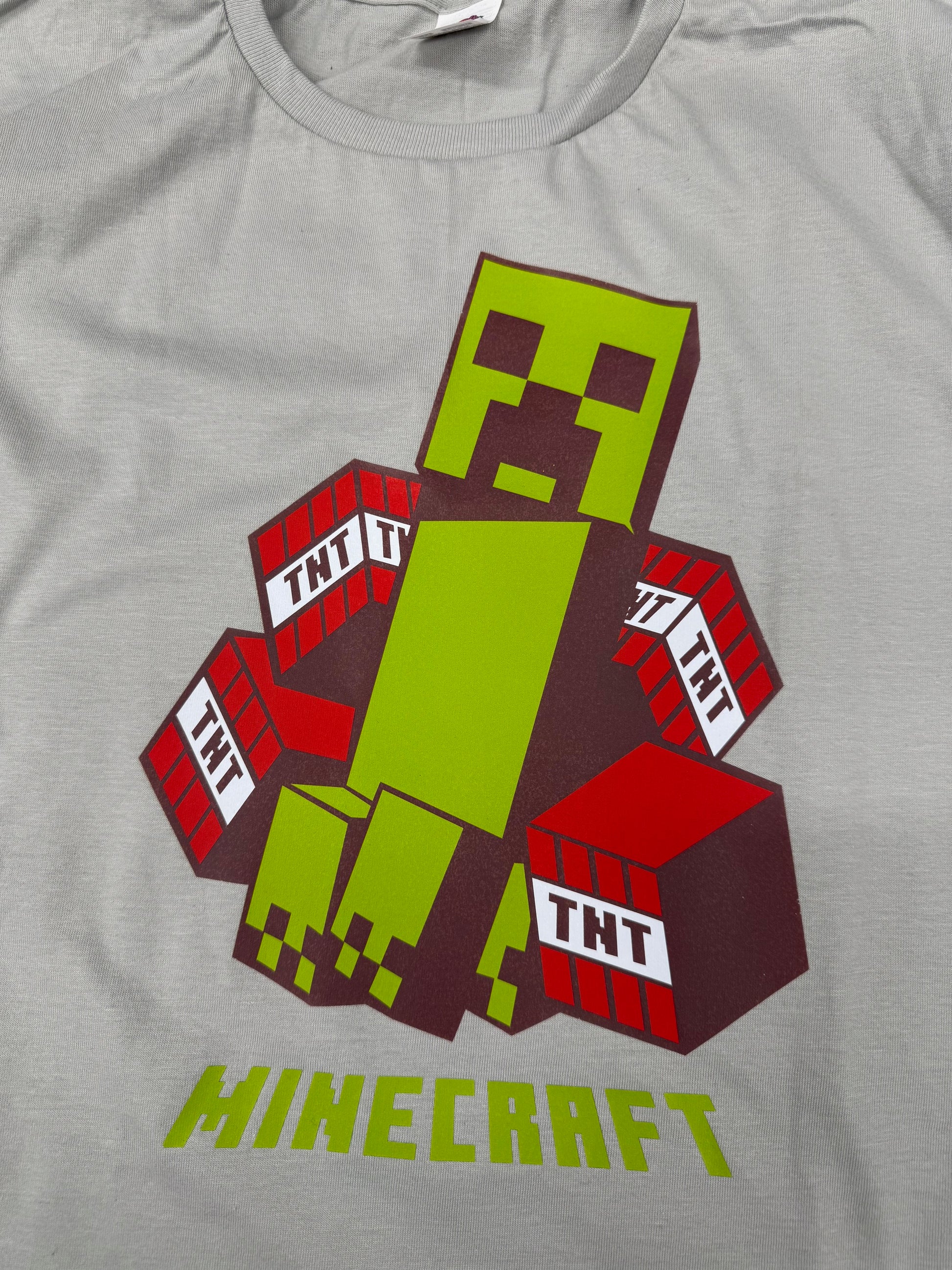 MINECRAFT GREY KIDS T SHIRT