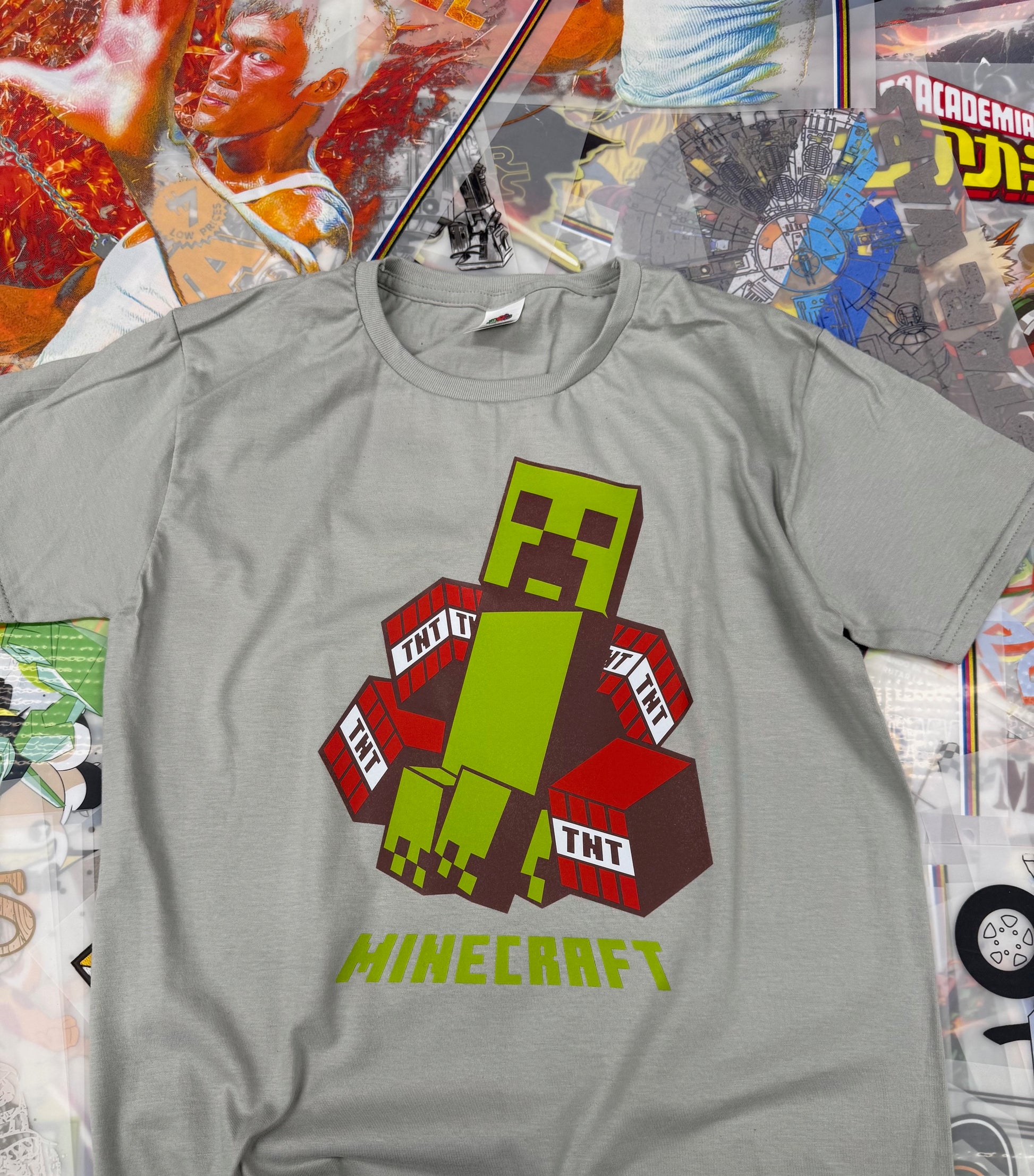 MINECRAFT GREY KIDS T SHIRT