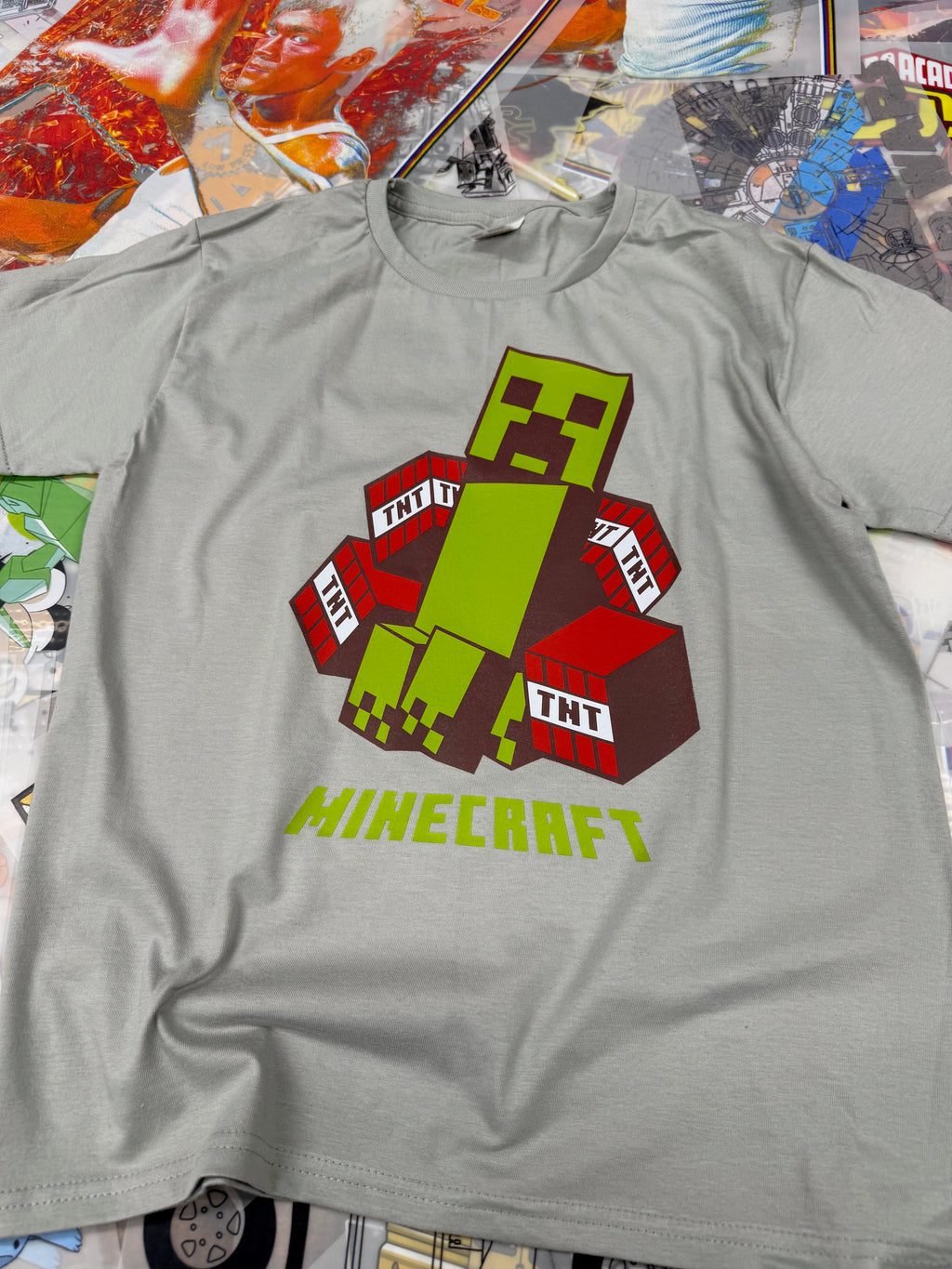 MINECRAFT GREY KIDS T SHIRT