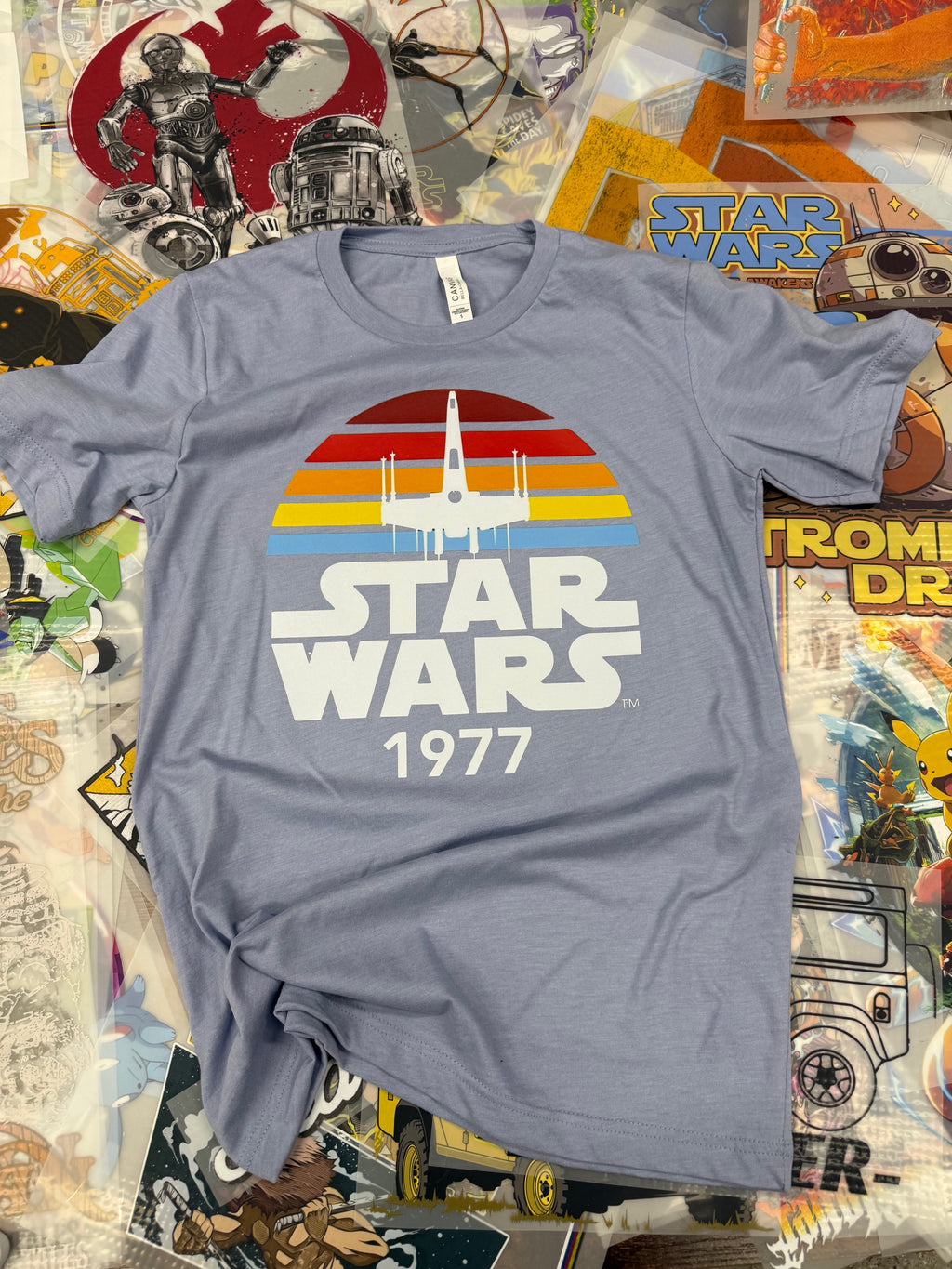 STAR WARS X WING RETRO BLUE T SHIRT