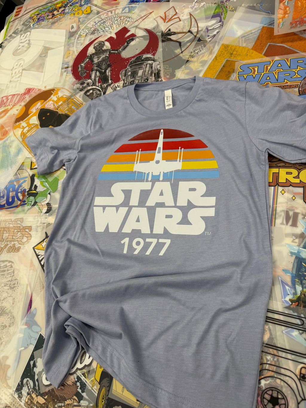 STAR WARS X WING RETRO BLUE T SHIRT