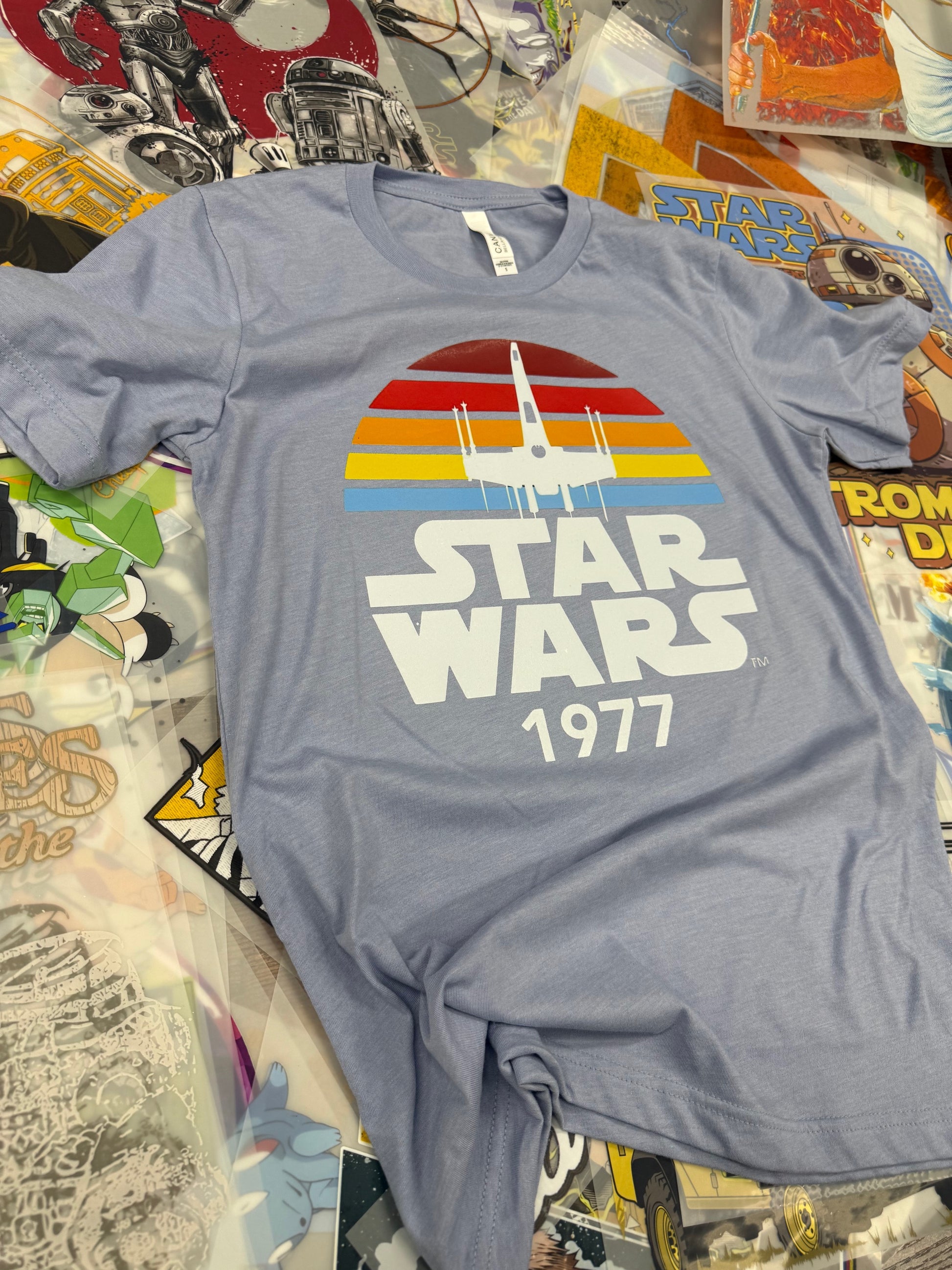 STAR WARS X WING RETRO BLUE T SHIRT