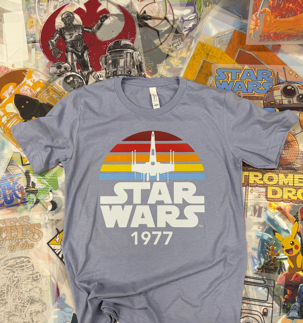 STAR WARS X WING RETRO BLUE T SHIRT