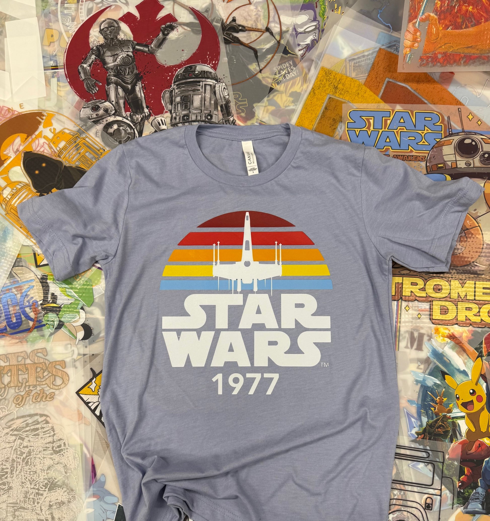 STAR WARS X WING RETRO BLUE T SHIRT