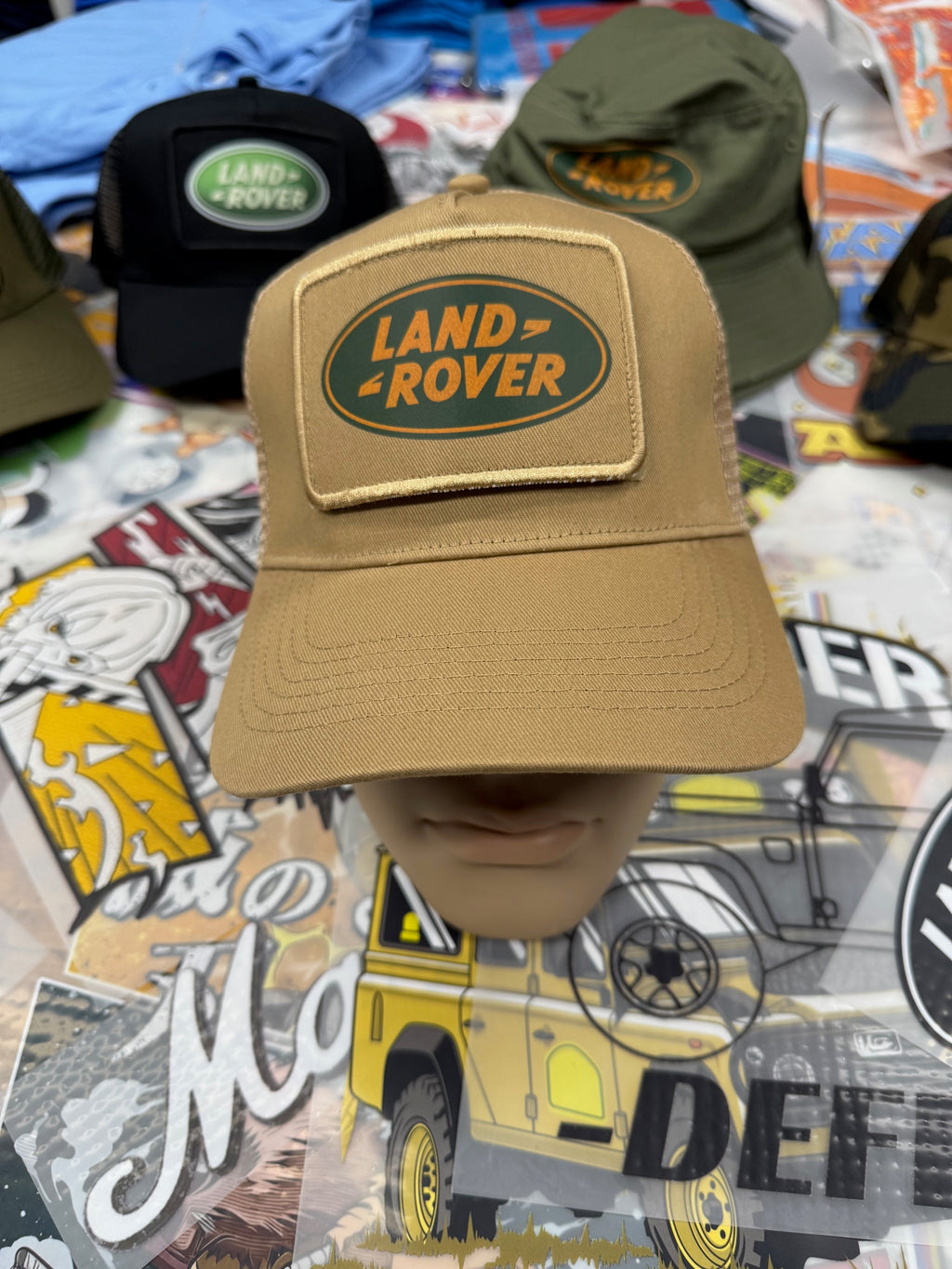 LANDROVER DESERT STORM COLOURED TRUCKERS CAP