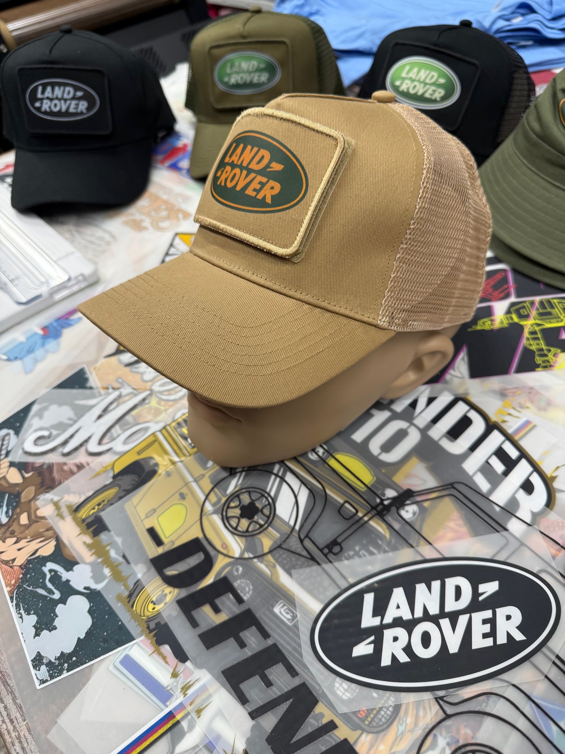 LANDROVER DESERT STORM COLOURED TRUCKERS CAP