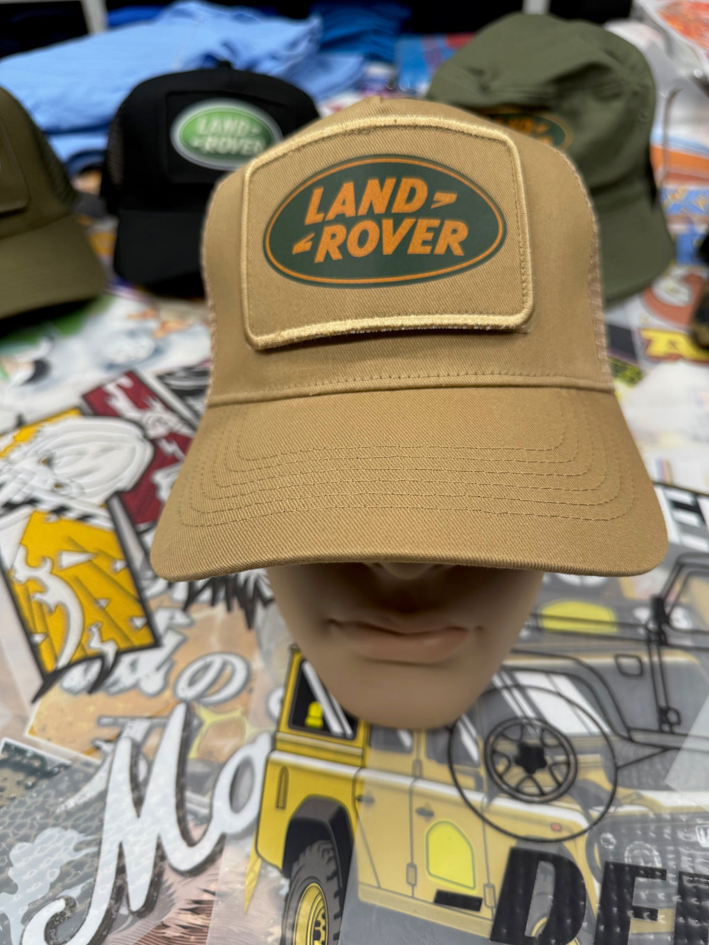 LANDROVER DESERT STORM COLOURED TRUCKERS CAP