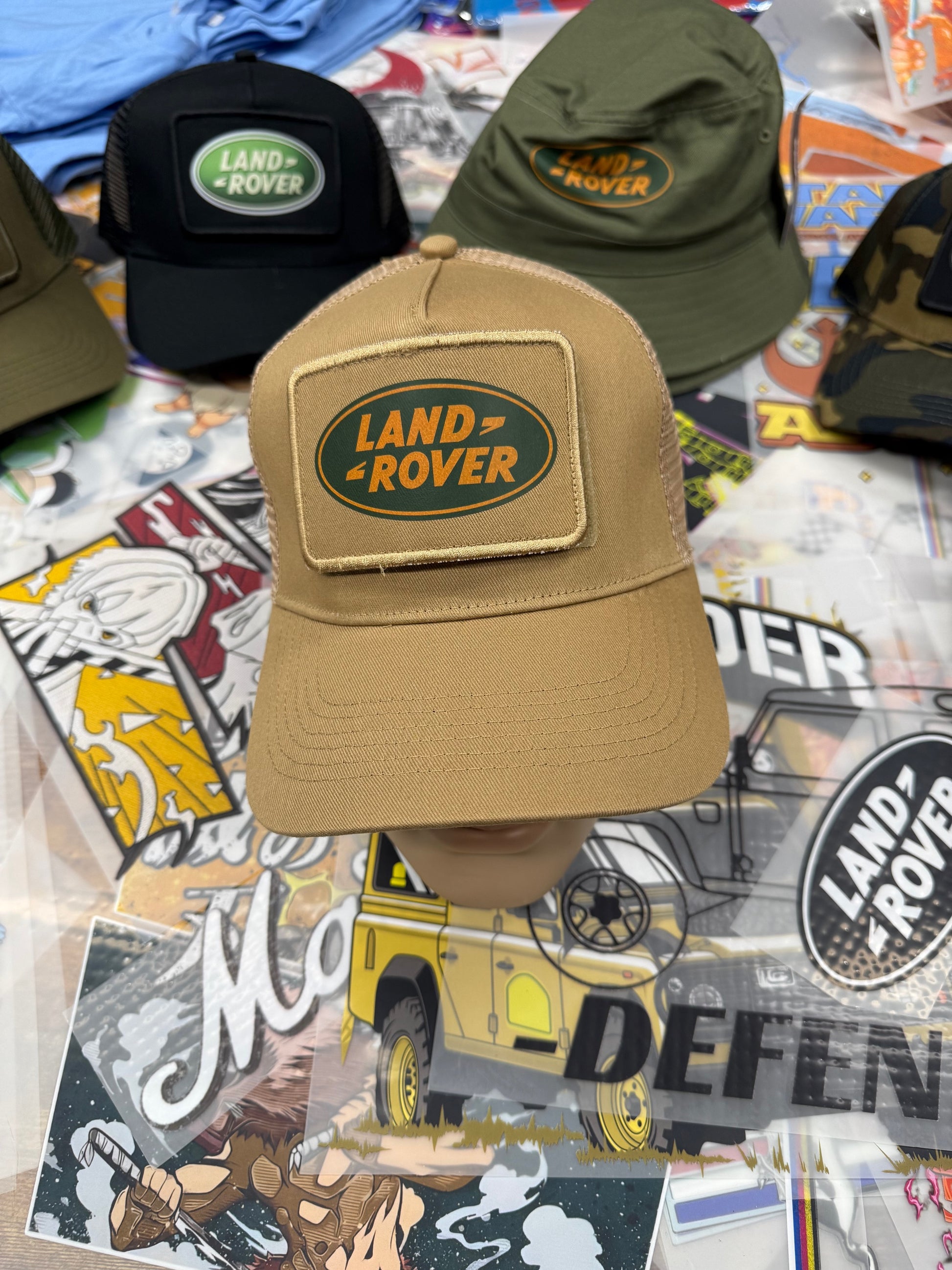 LANDROVER DESERT STORM COLOURED TRUCKERS CAP