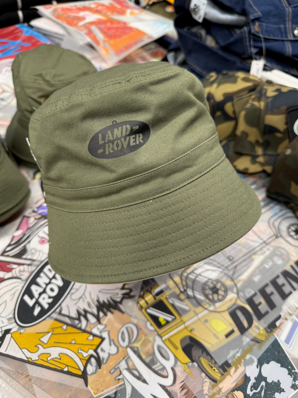 LANDROVER GREEN BUCKET HAT