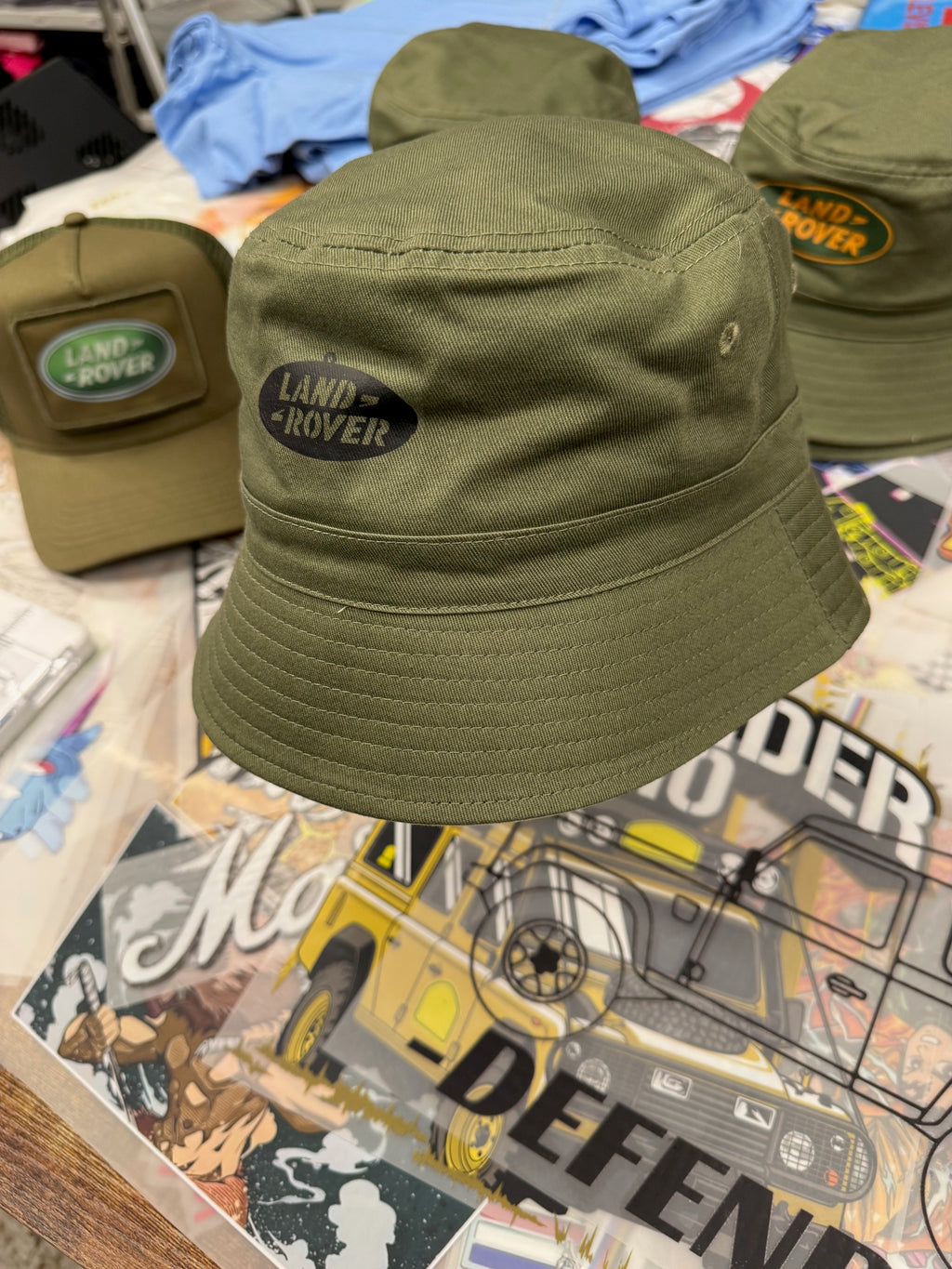 LANDROVER GREEN BUCKET HAT