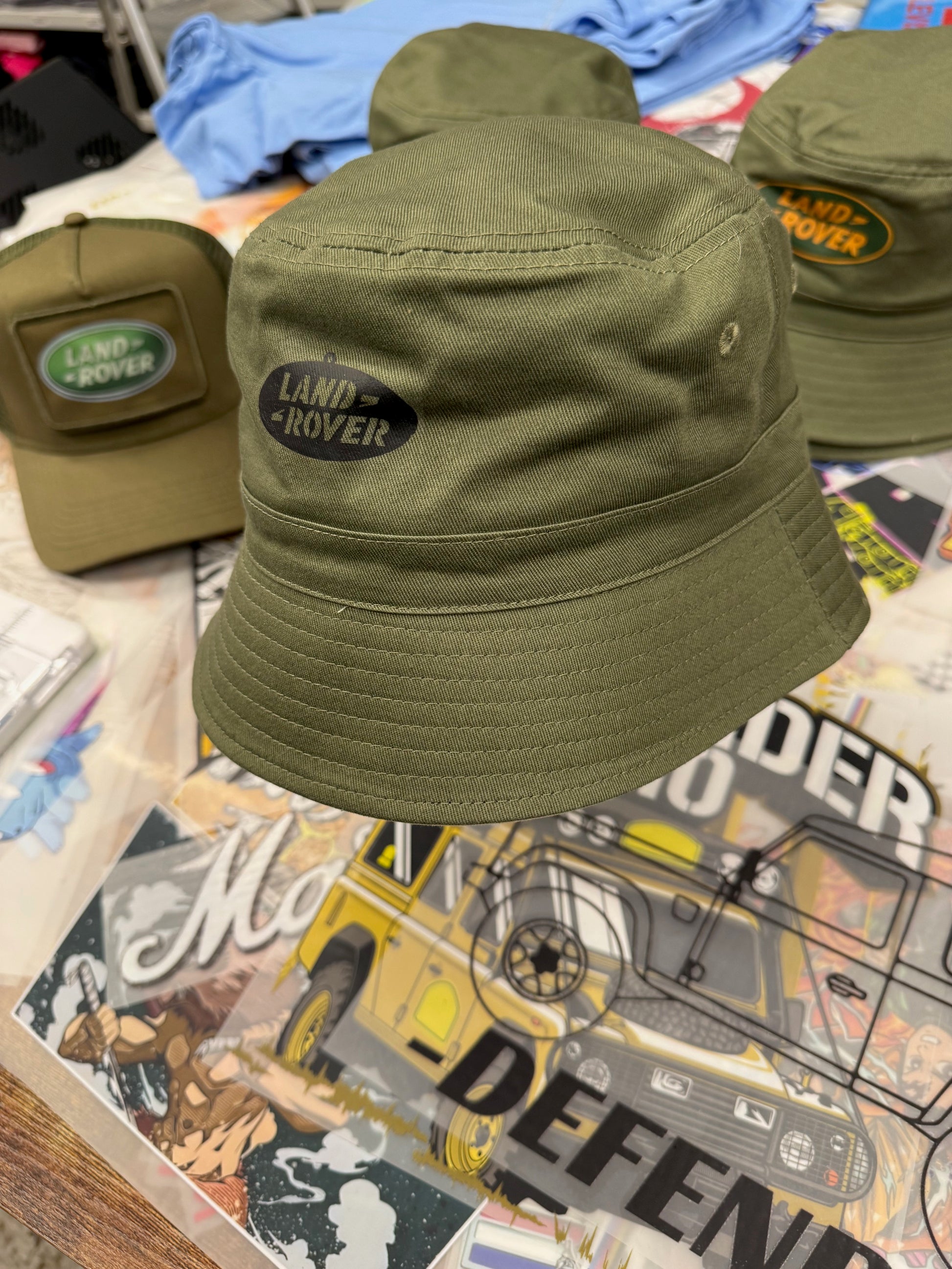 LANDROVER GREEN BUCKET HAT