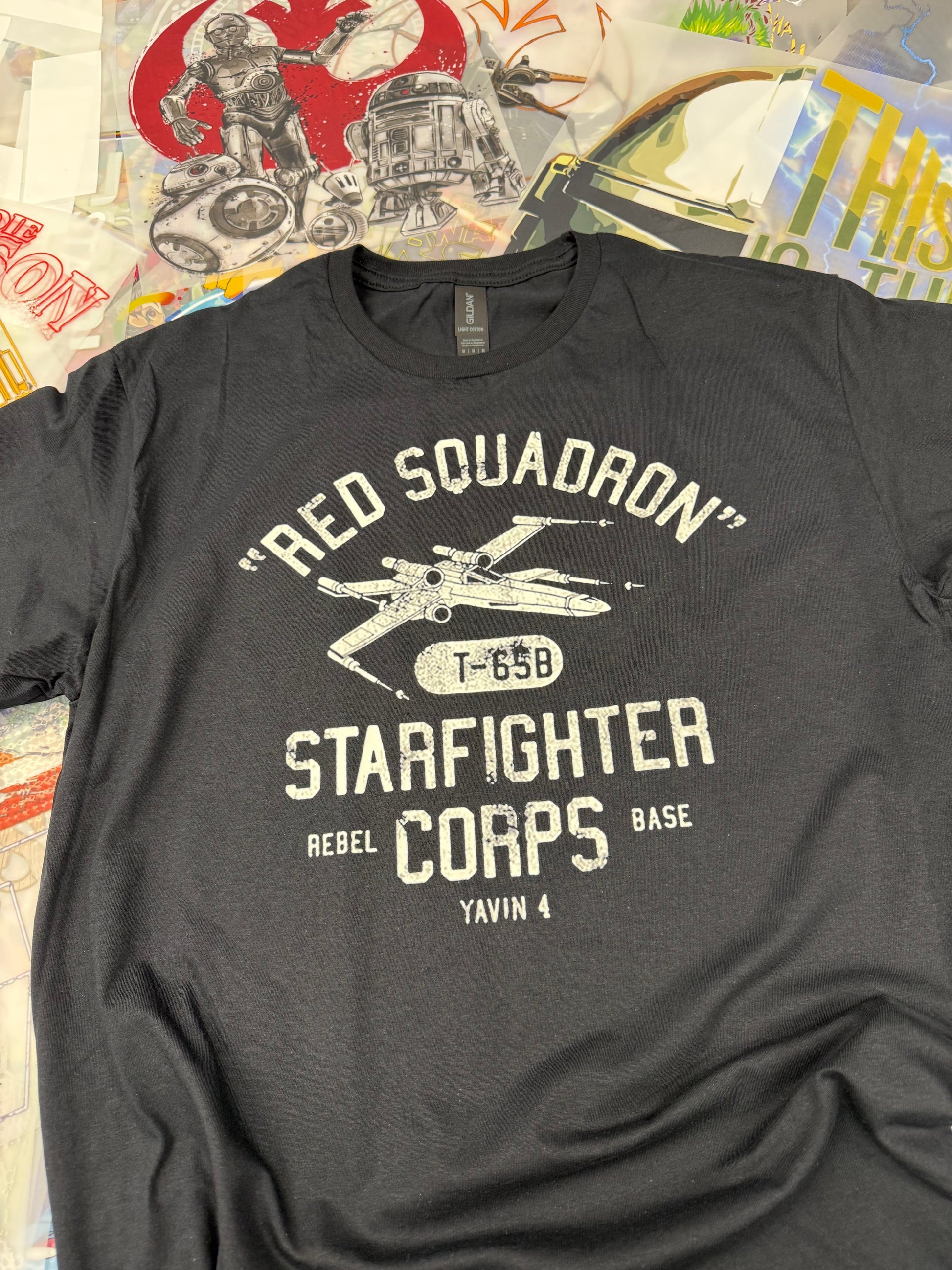 STAR WARS STARFIGHTER BLACK T SHIRT