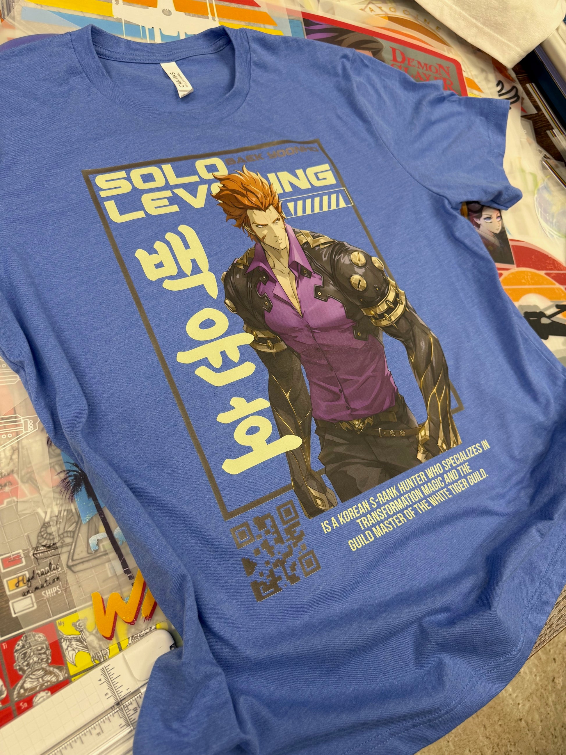 SOLO LEVELLING BAEK YOONHO BLUE T SHIRT