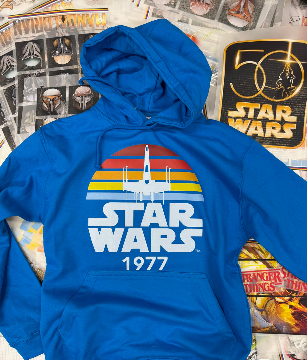 STAR WARS RETRO STLYE BLUE HOODIE