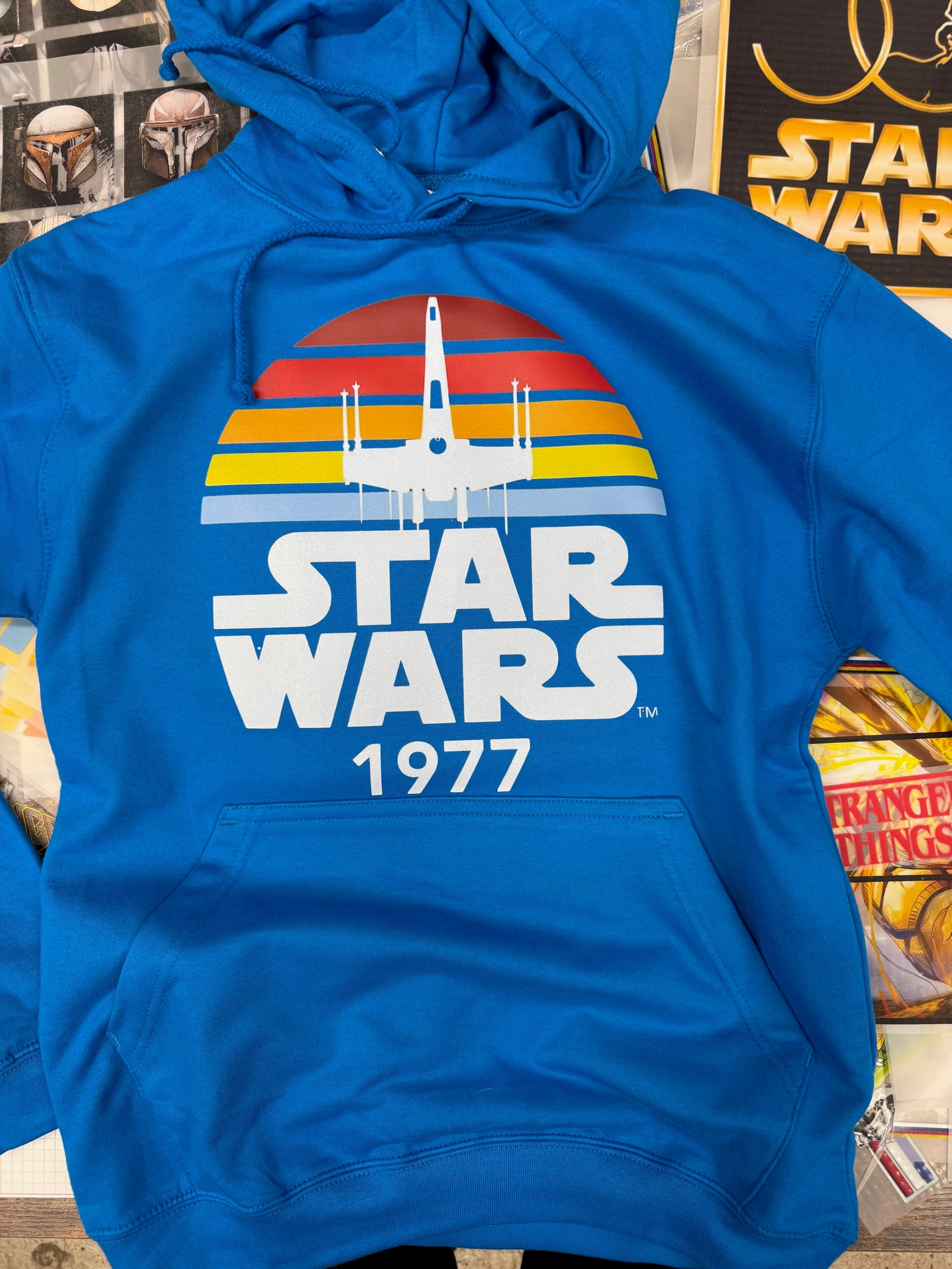 STAR WARS RETRO STLYE BLUE HOODIE