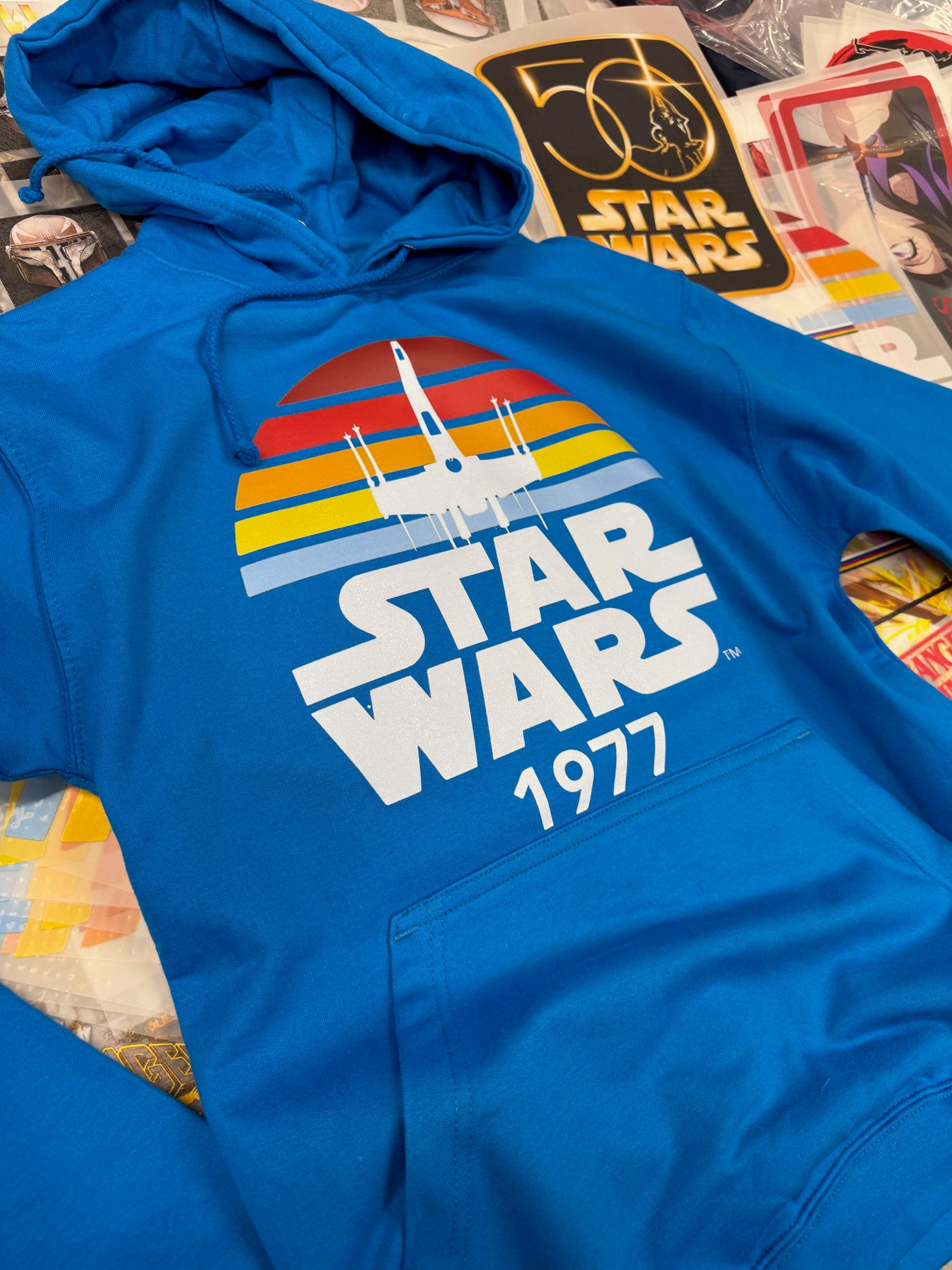 STAR WARS RETRO STLYE BLUE HOODIE